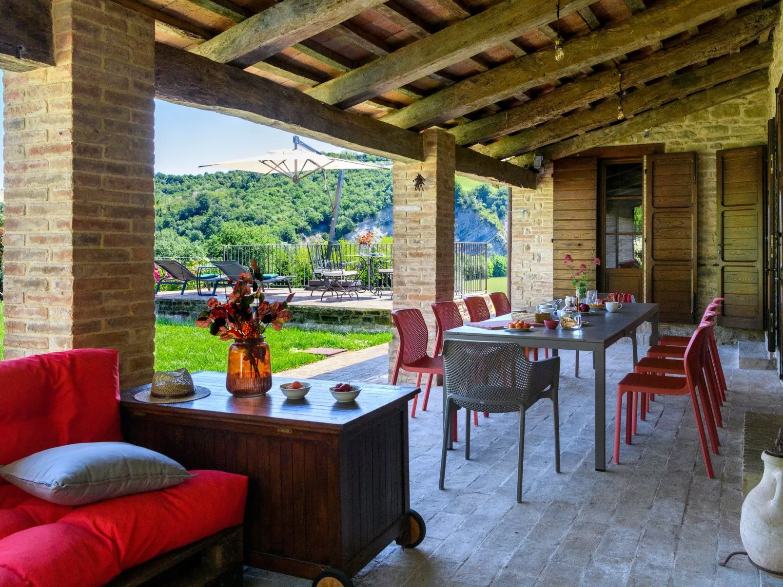 Ca Seppe Marche Ferienvillen, privater Pool-Binnen