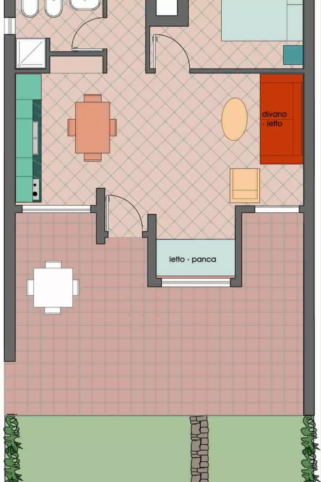Zwei-Zimmer-Wohnung 1-Binnen