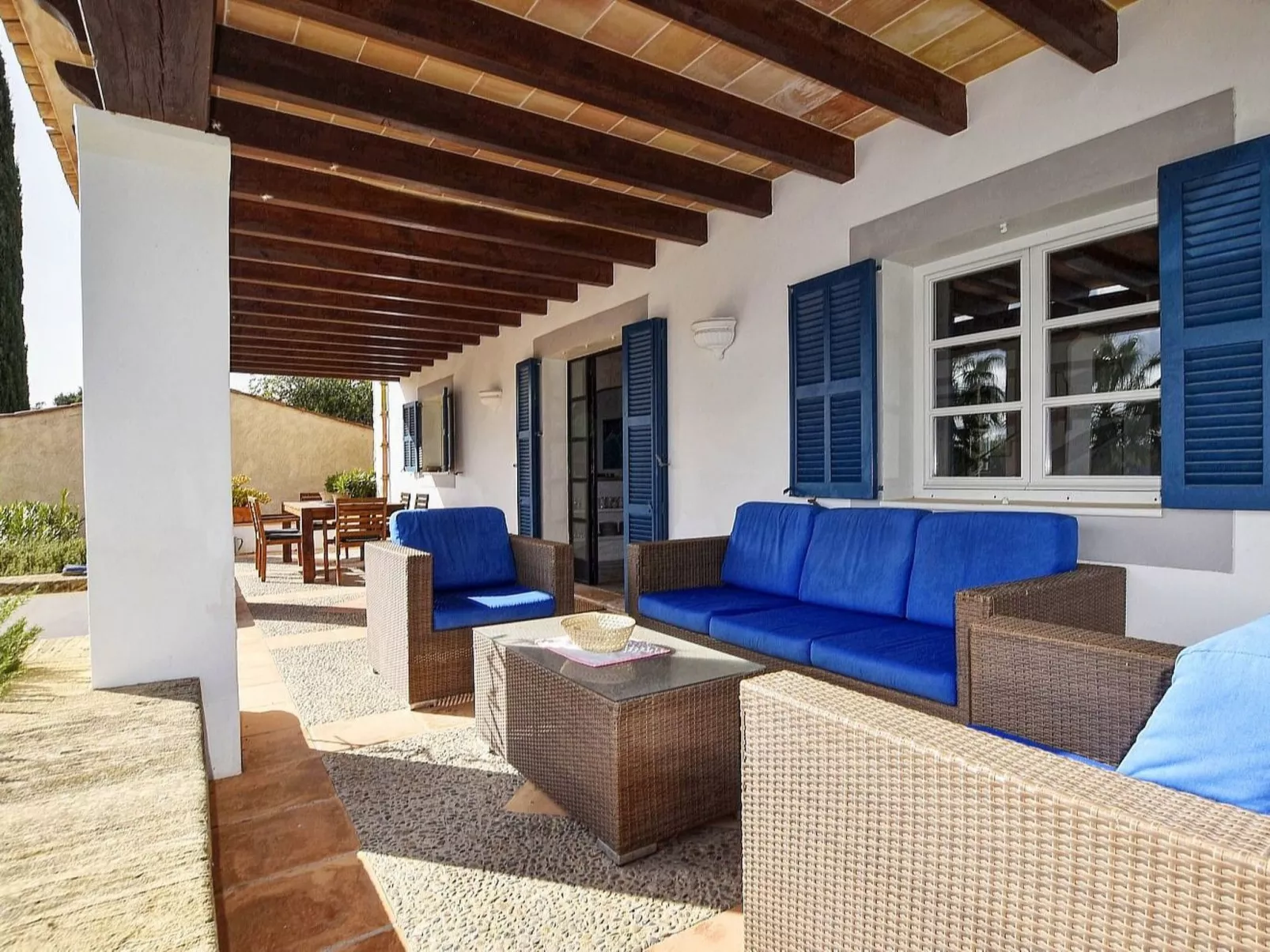 Ibizenkisches Haus mit Pool und Beachvolley-Blick-Binnen