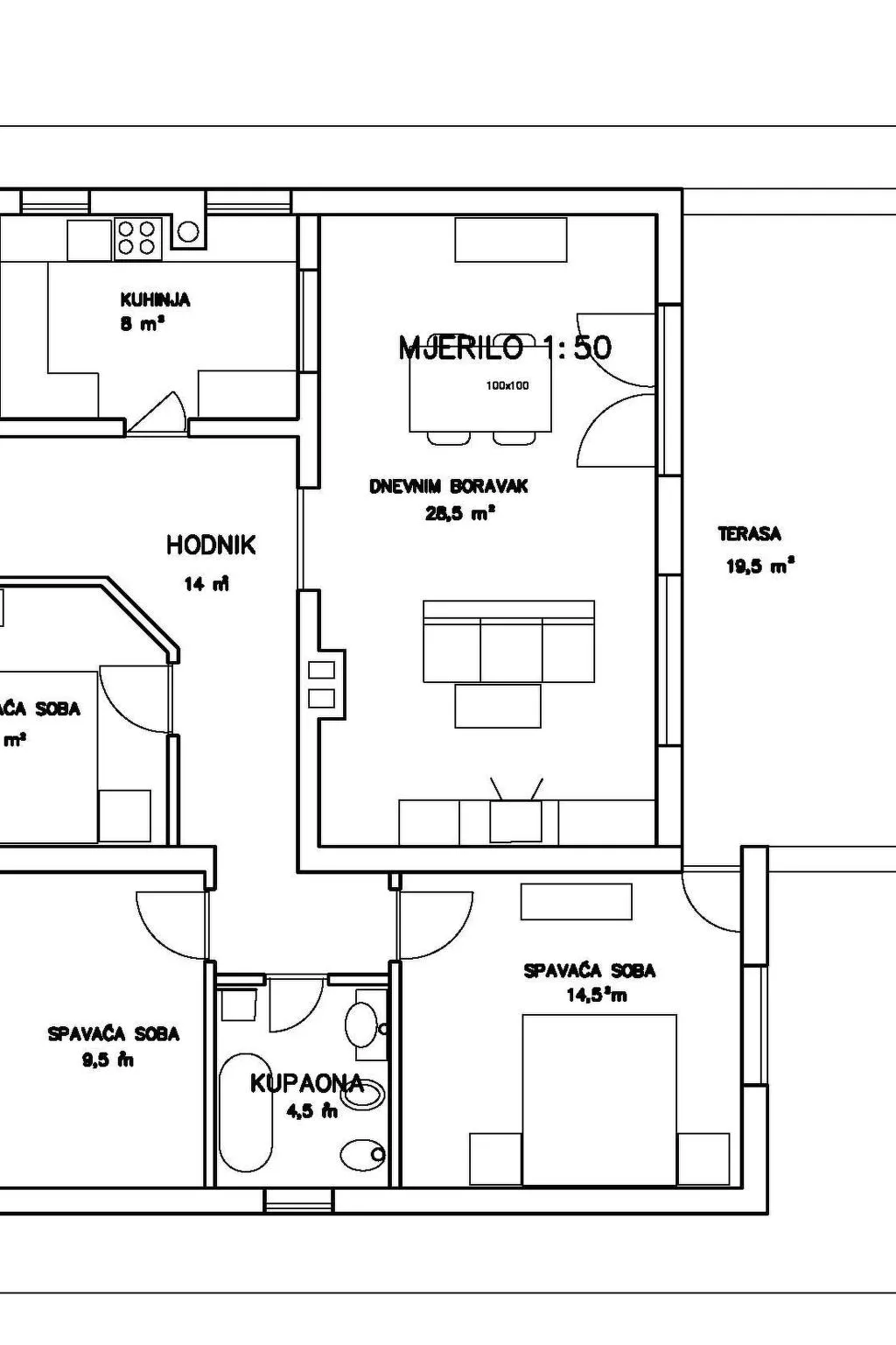 Wohnung mit großer Terrasse-Binnen