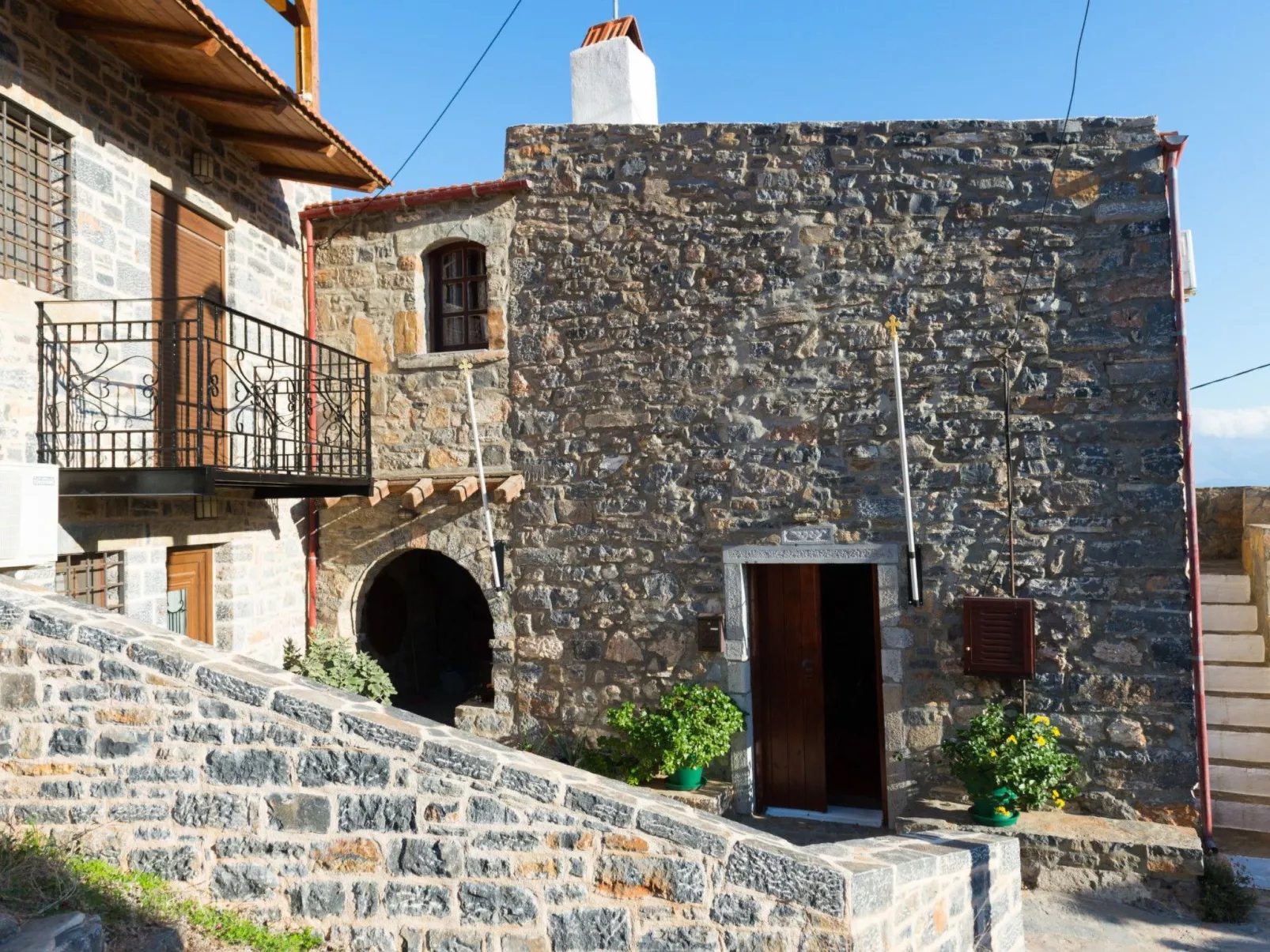 Leonidas Traditionelles kretisches Haus mit Meerblick-Buiten