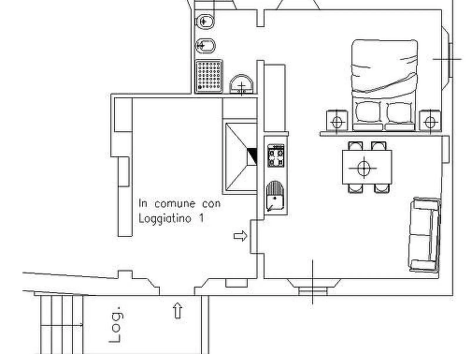 "Santinovo Loggia 2-Binnen