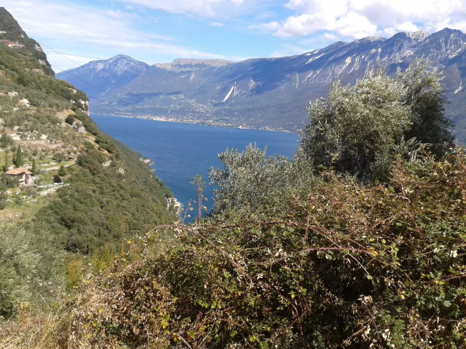 Wohnung mit Terrasse mit Blick auf den Gardasee-Buiten