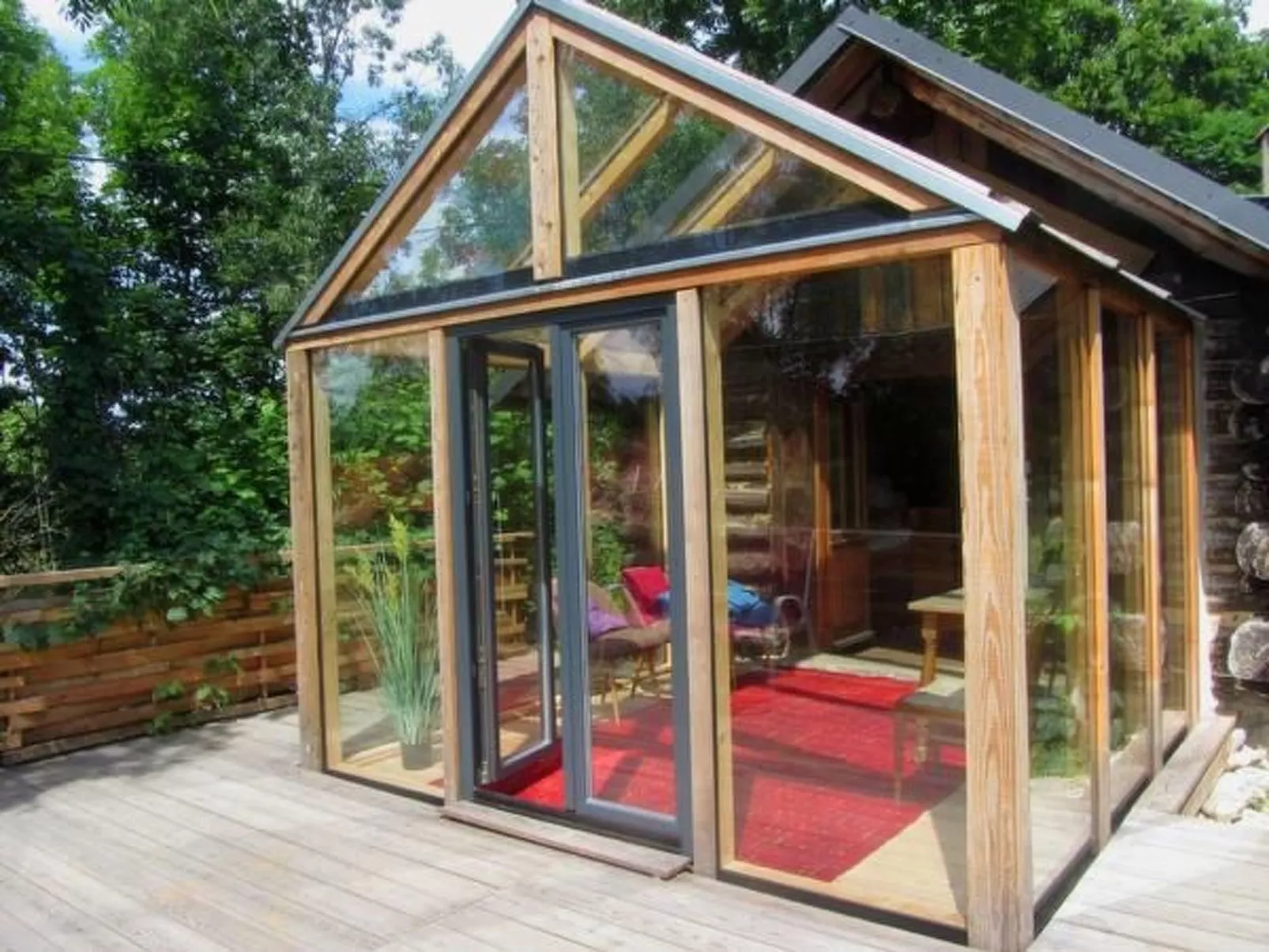 Blockhaus in Gajówka mit Kaminofen