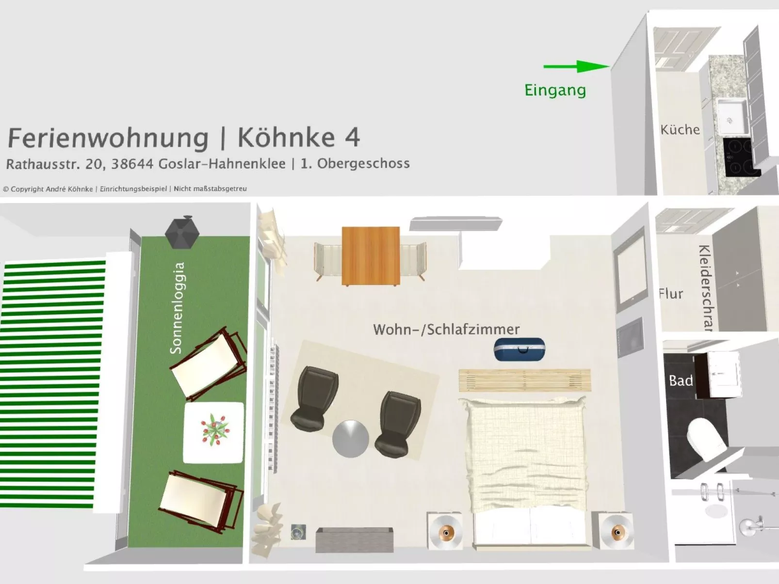 Ferienwohnung mit Boxspringbett-Binnen