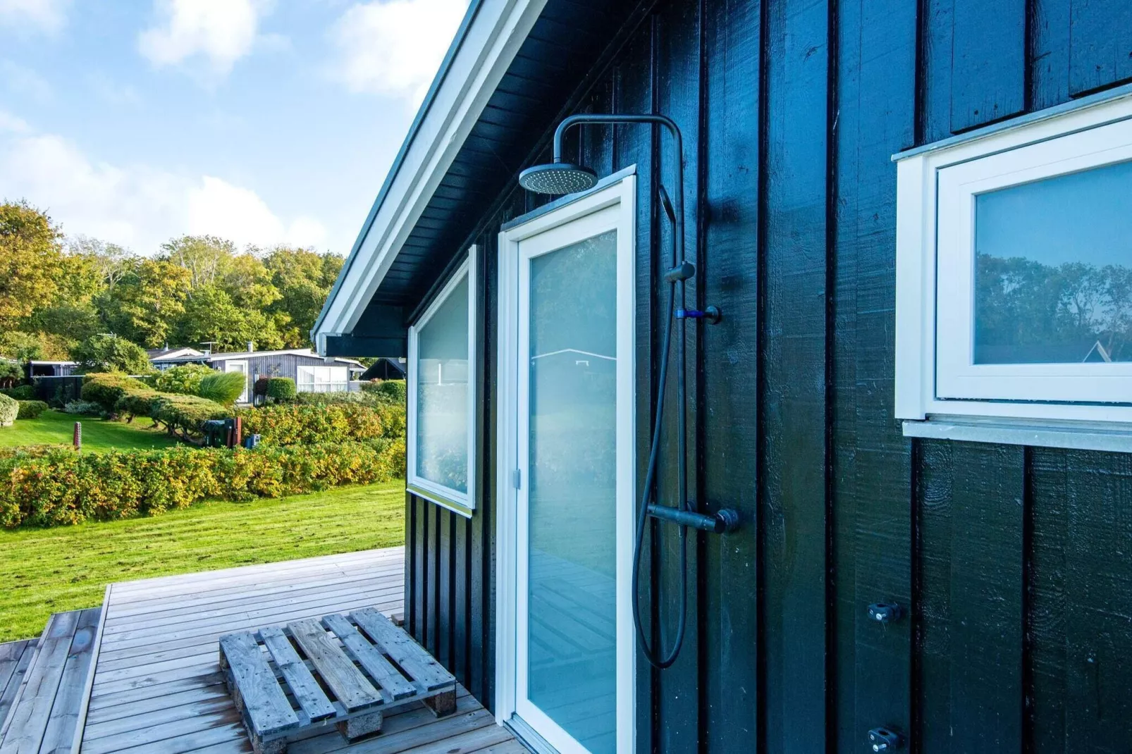 Modern vakantiehuis met sauna in Juelsminde-Uitzicht