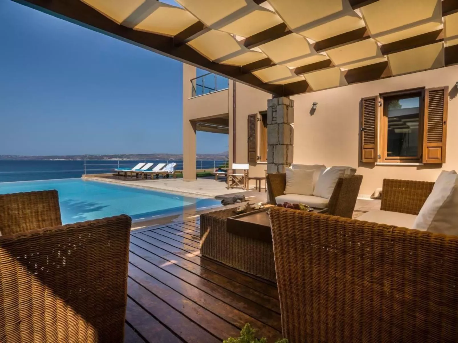 Anemos Villa Ferienhaus Aussicht Gemütlicher beheizter Pool-Image-tags.info