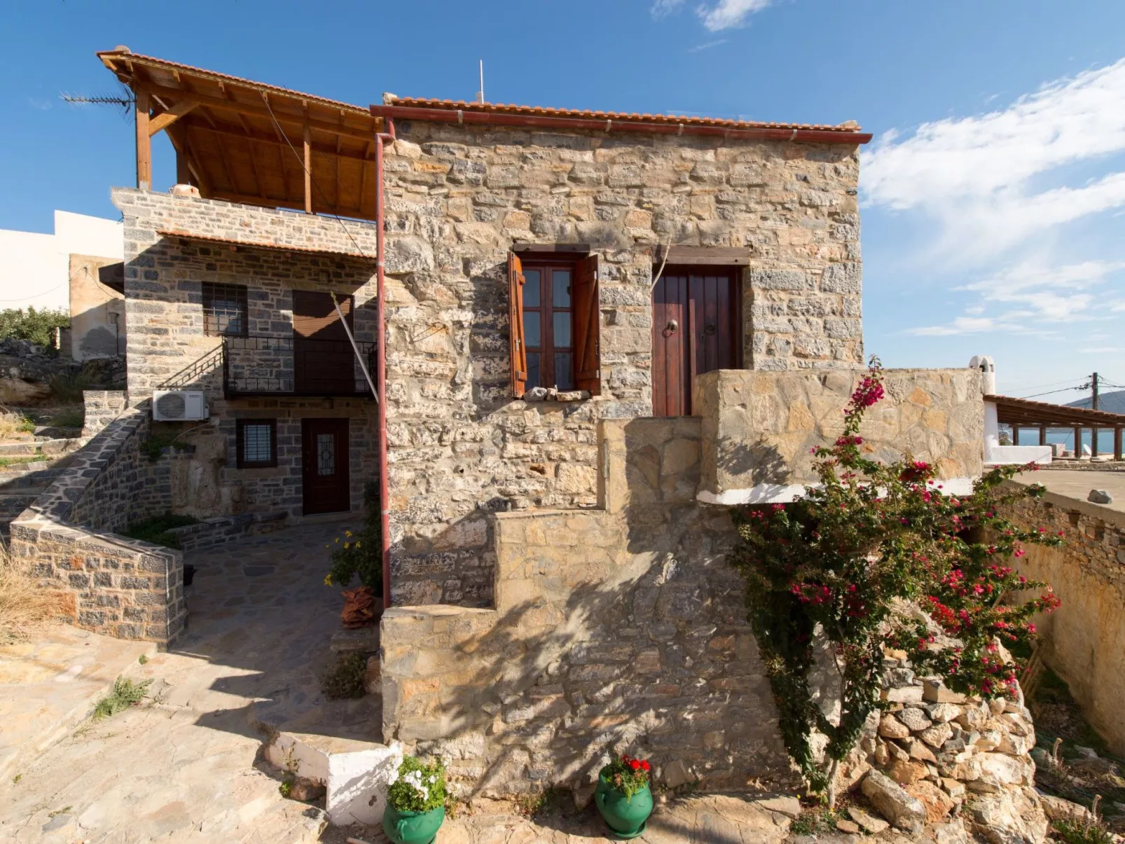 Leonidas Traditionelles kretisches Haus mit Meerblick-Buiten