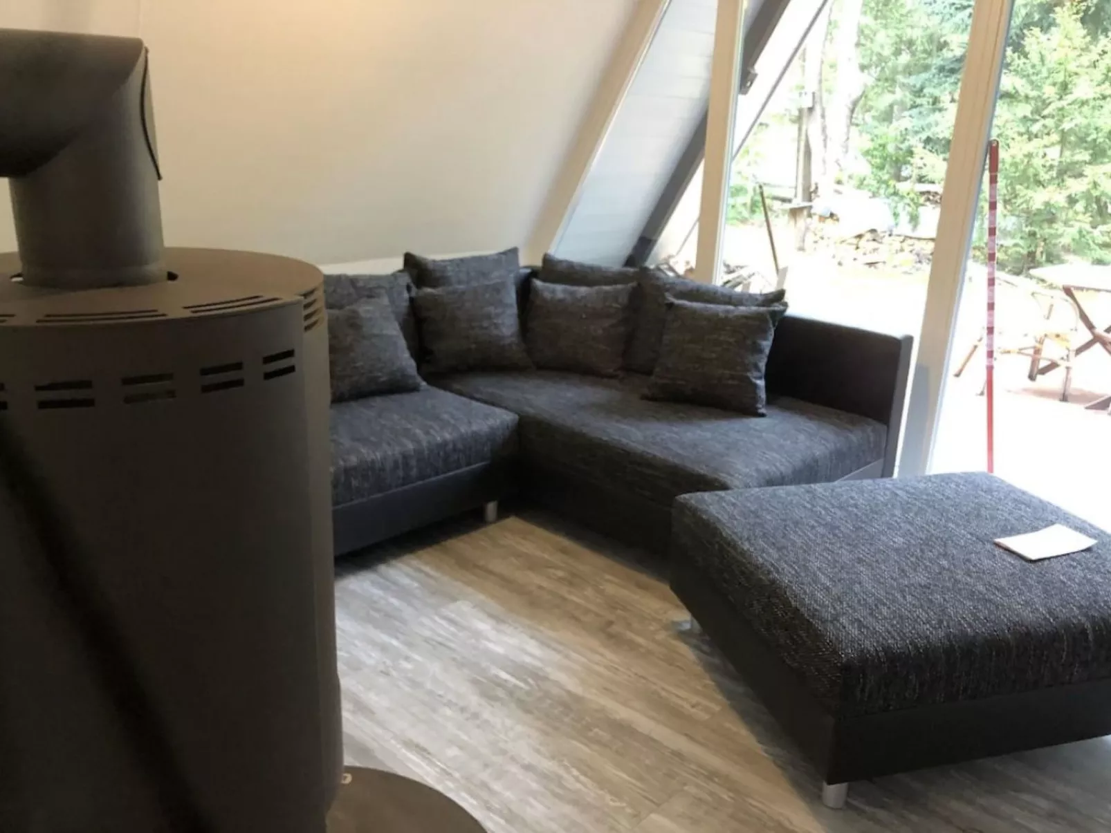 Reetdach Ferienhaus am Lübbesee Sauna Bootsteg neu-Binnen