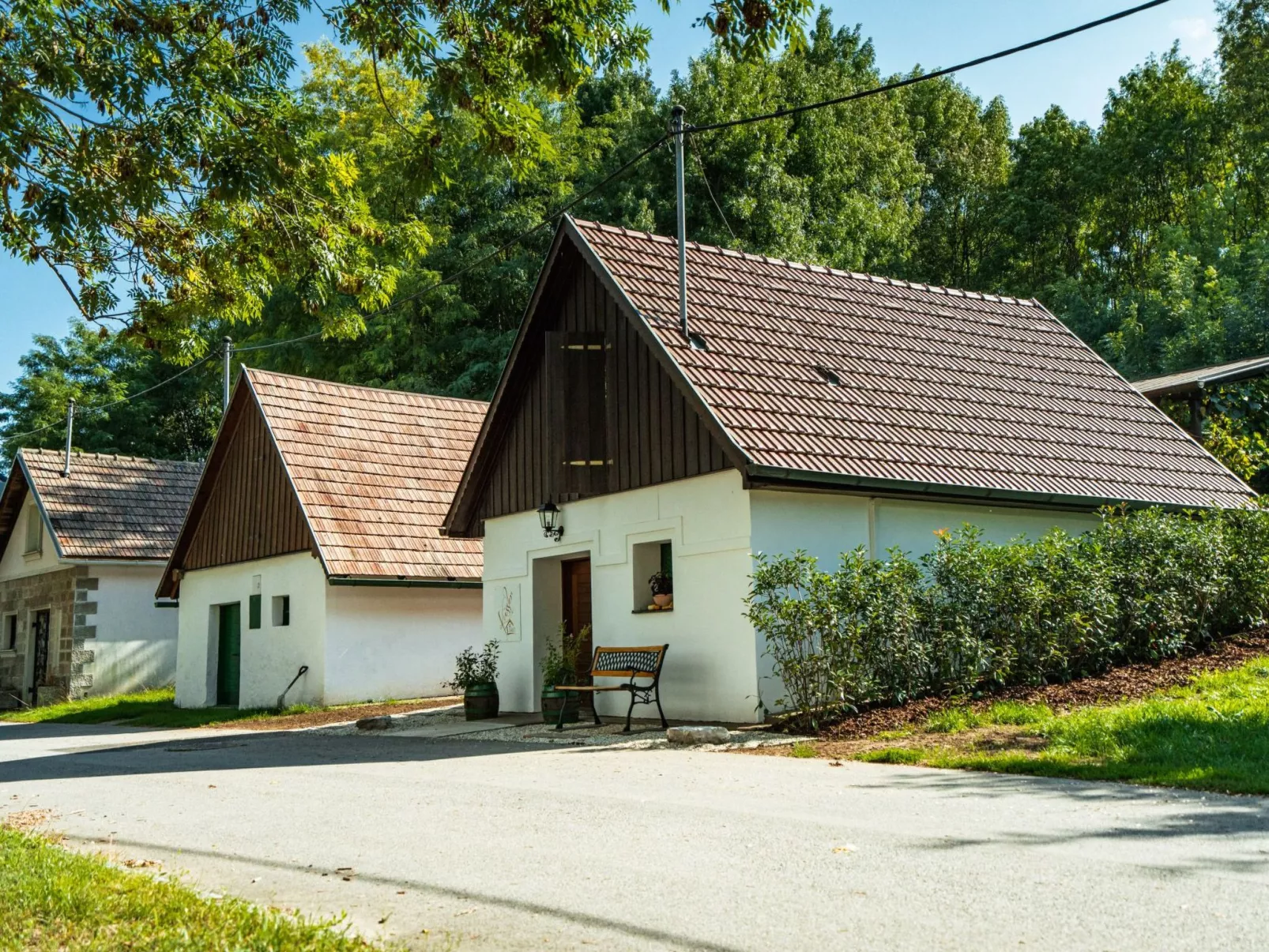 Weinfass-Chalet für 4 in Grub an der March-Buiten