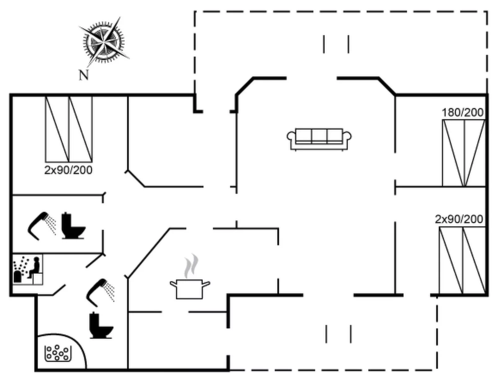 "Hauke" - 478m from the sea - Binnen