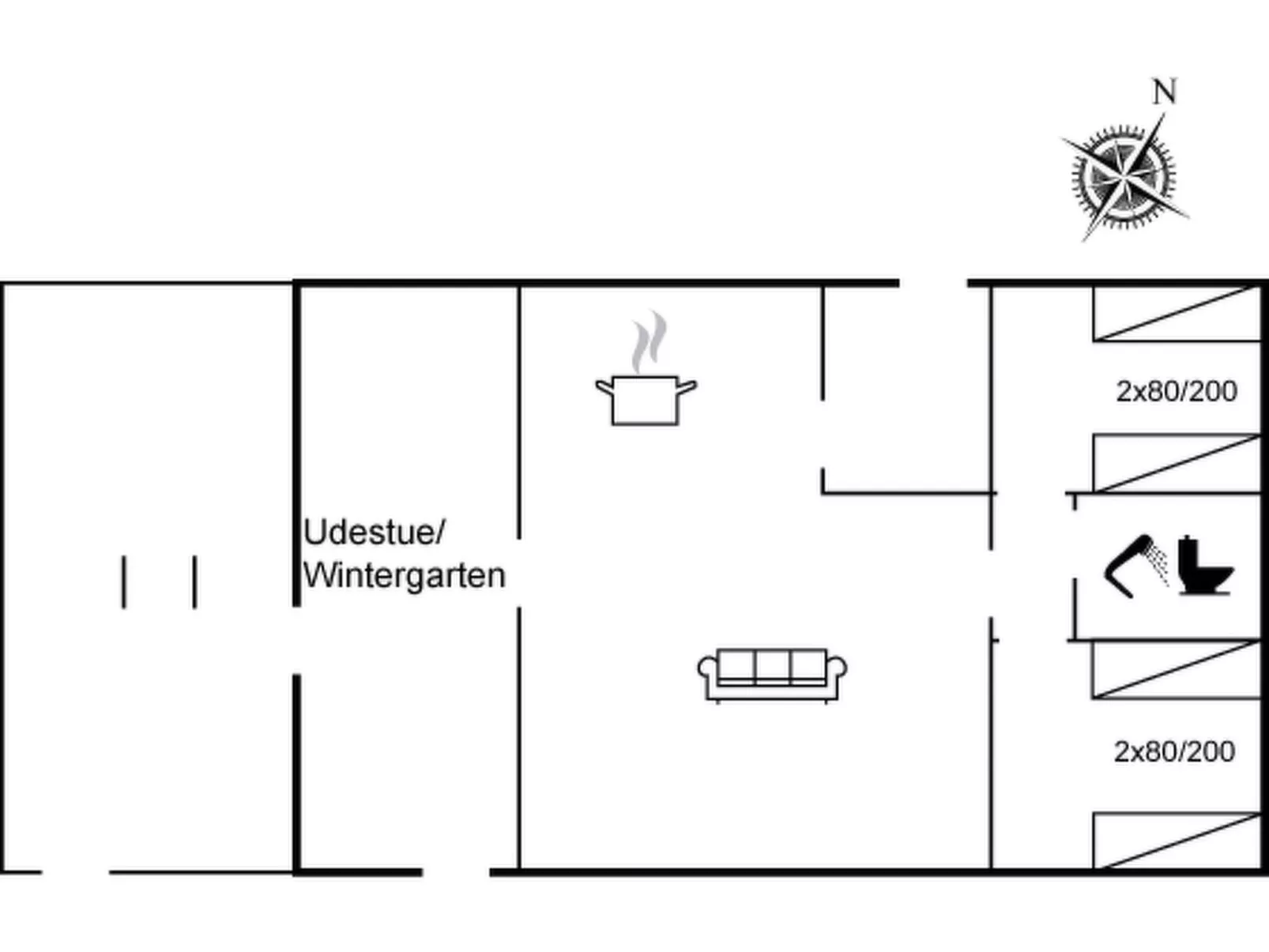 "Vemund" - 500m from the sea-Binnen
