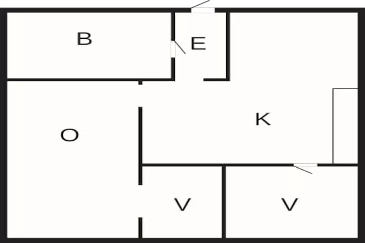 Charmant huisje aan het Sjunnaryd-meer-Plattegrond