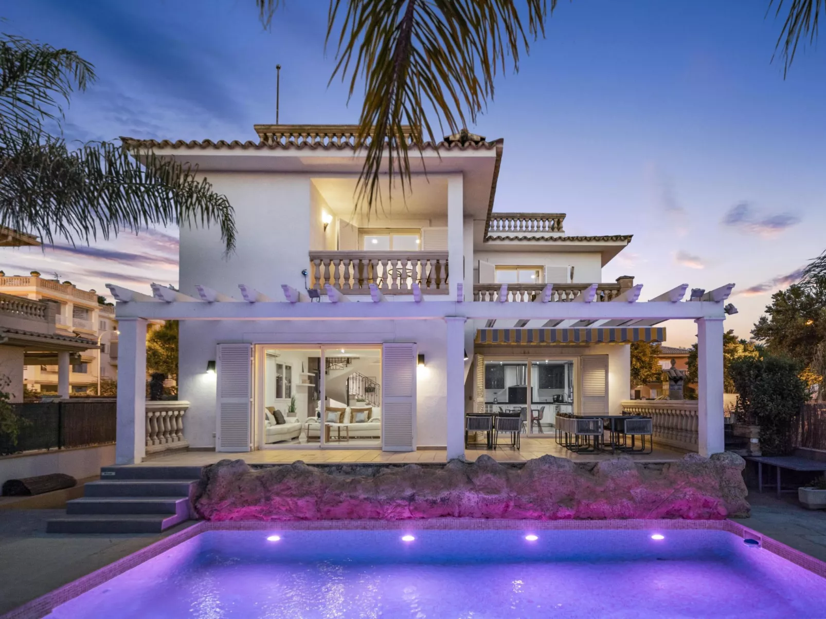 Villa SOL FELOSTAL, 130m zum Strand, nahe Airport und Palma Zentrum