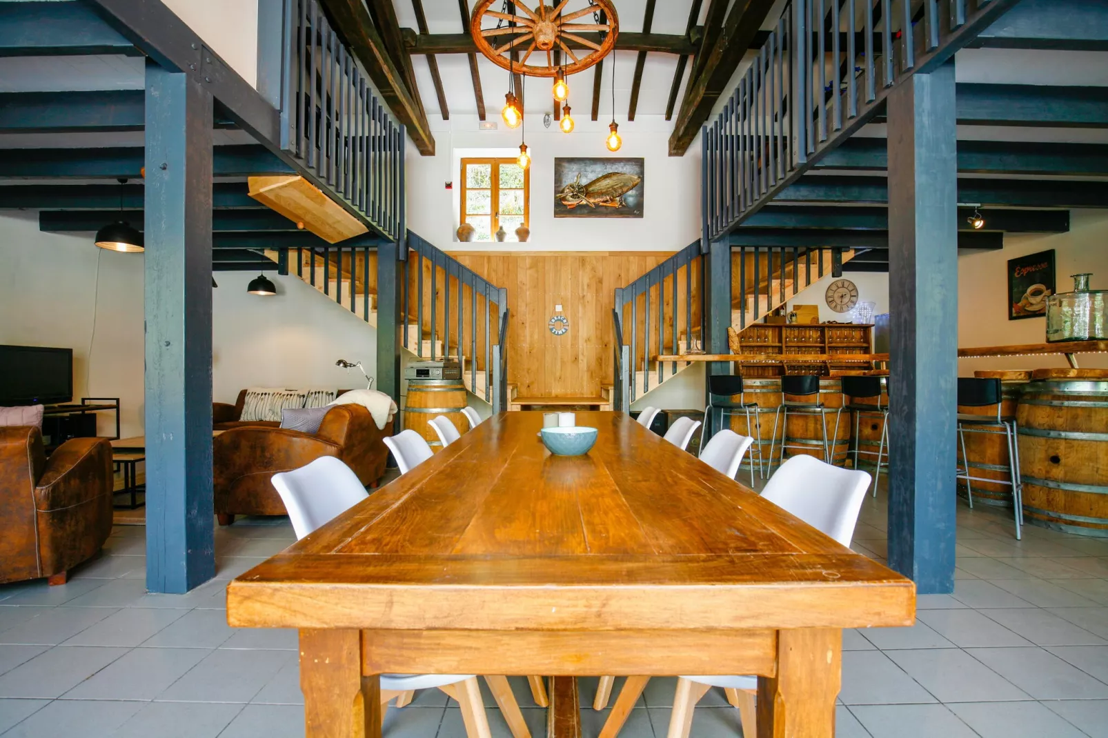 Domaine du pont vieux  Bâtiment principal/Annexe/chalet bois-Eetkamer