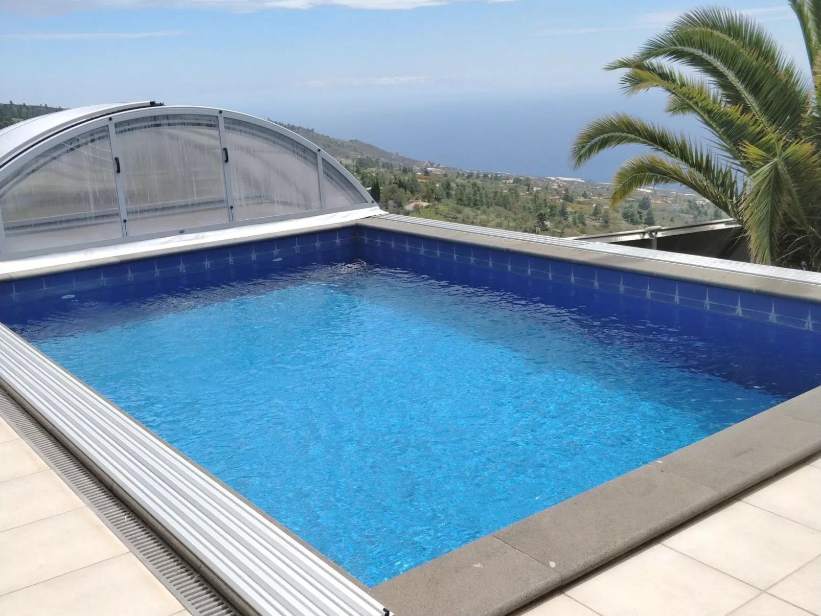 Nettes Ferienhaus in Tijarafe mit Privatem Pool und Panoramablick