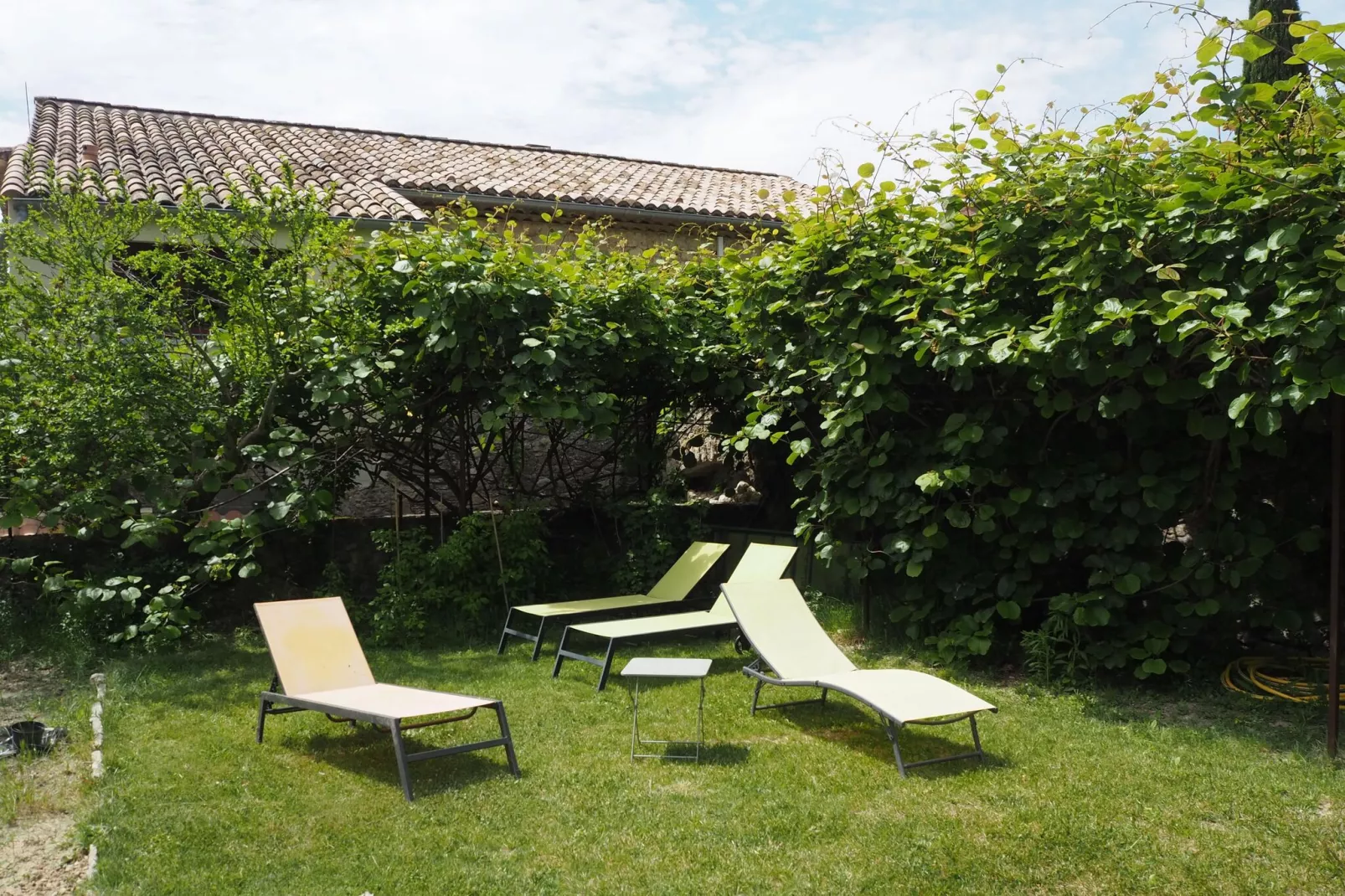 Doppelhaushälfte in Mollans-sur-Ouvèze-Tuinen zomer