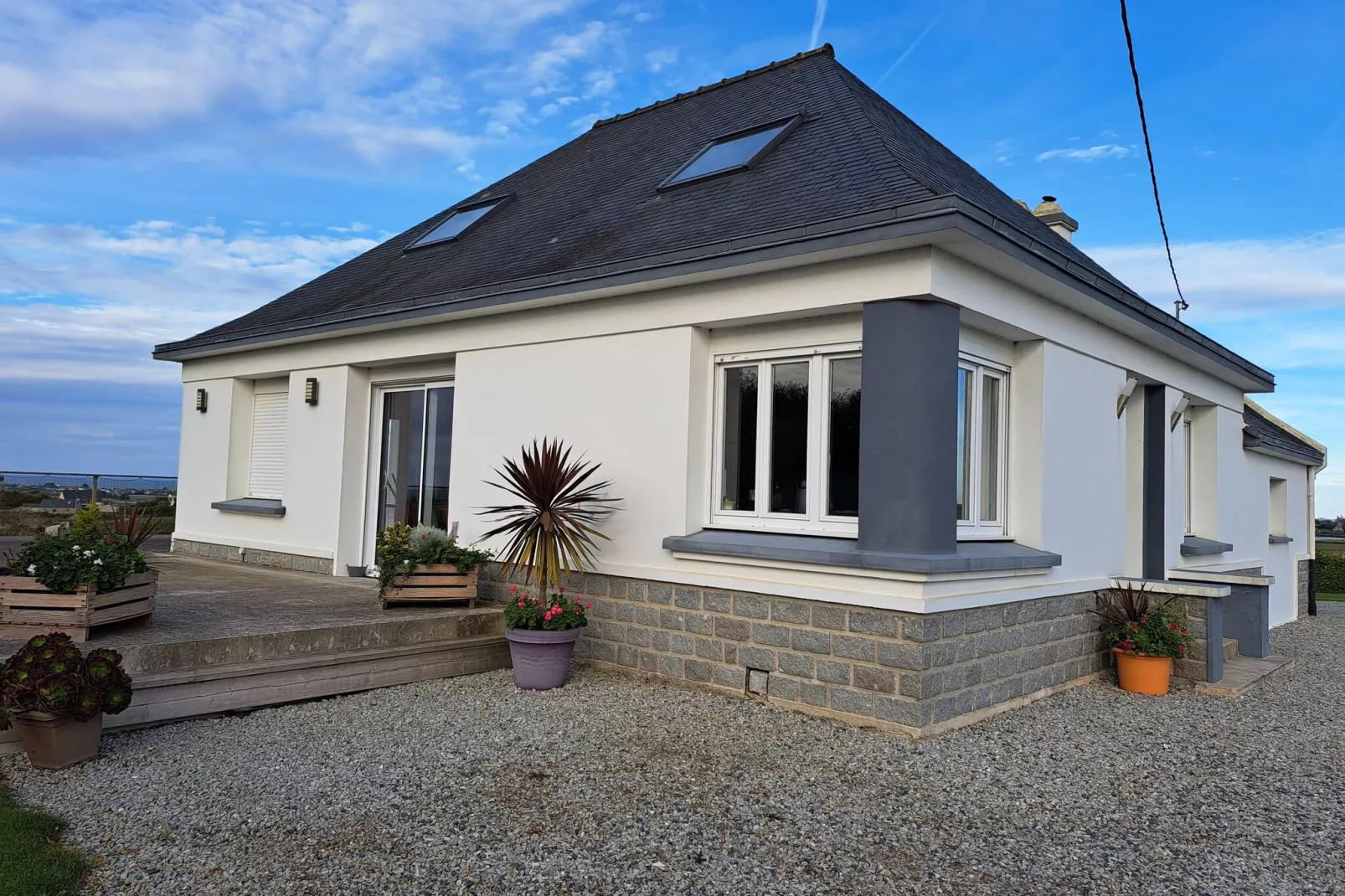 Ferienhaus mit Meerblick Cléder 10 Pers-Buitenkant zomer