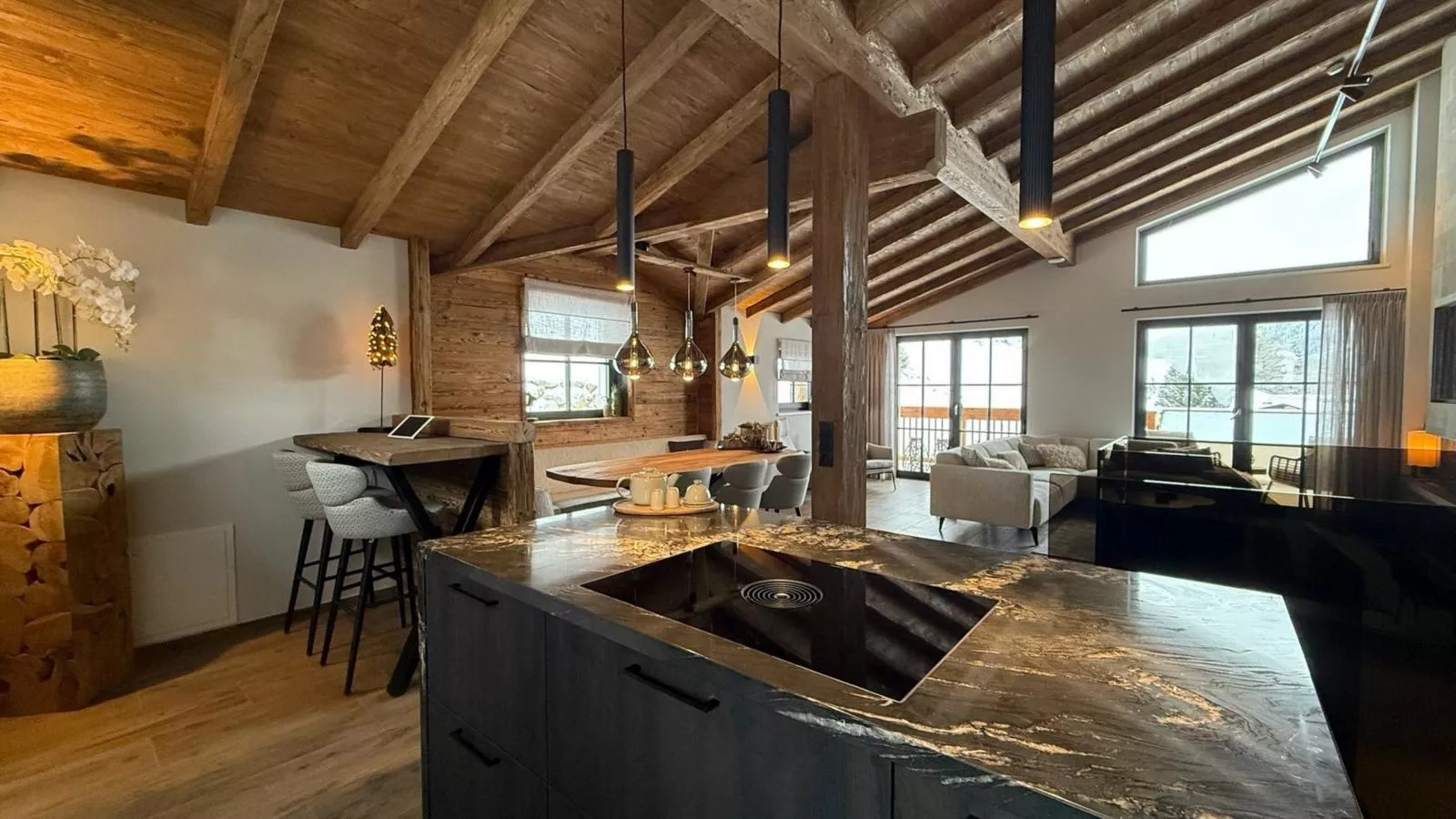 Tauernlodge Eben E4-Woonkamer