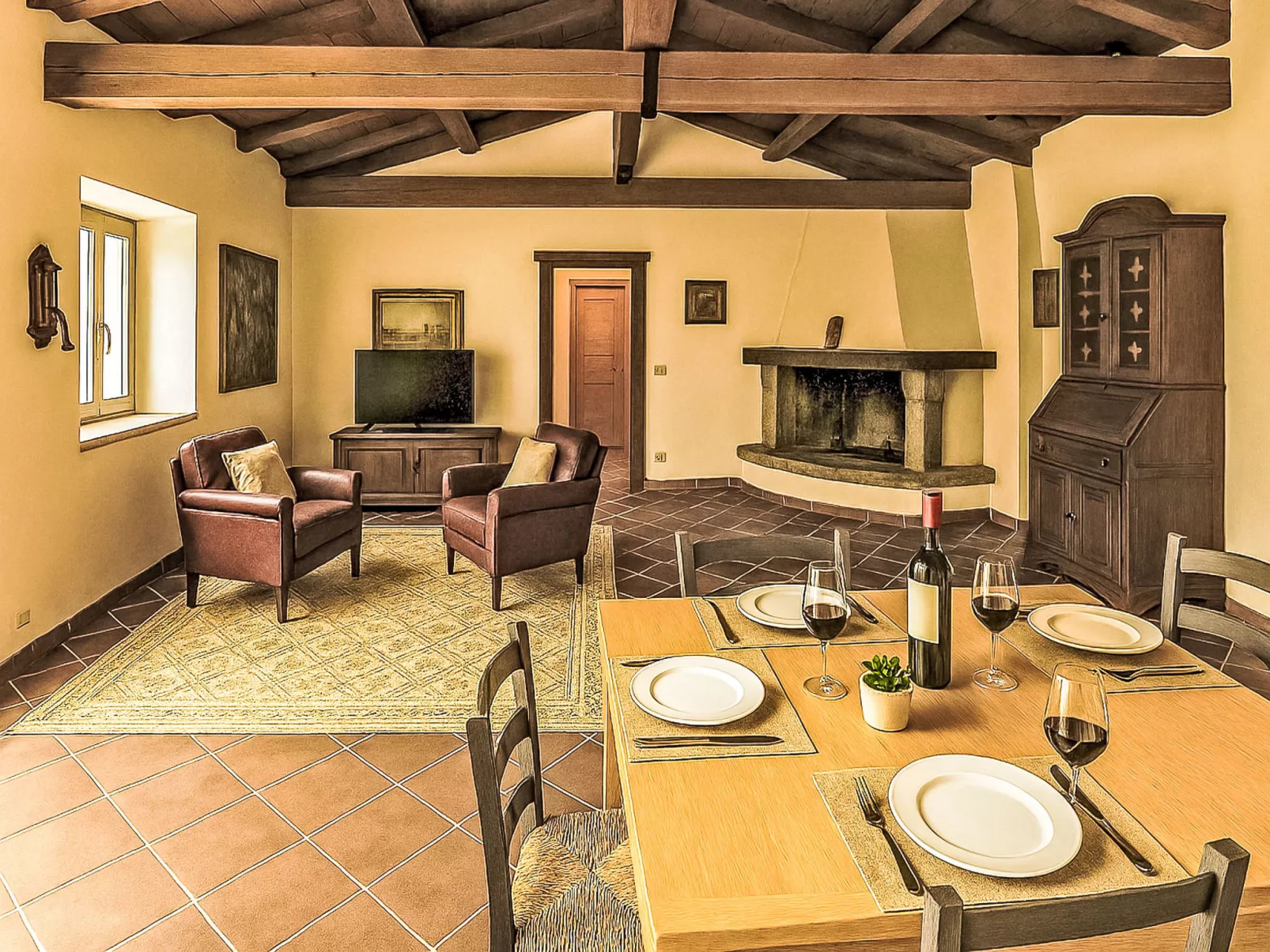 La Casa di Sughero-Binnen