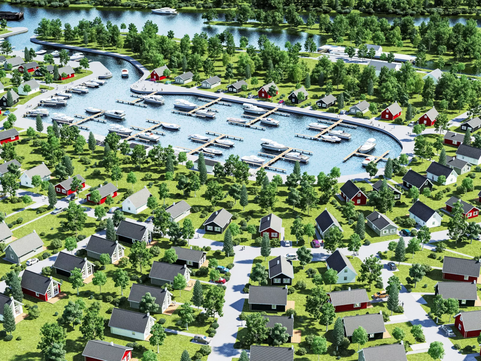 Ferienhaus am Wasser-Buiten