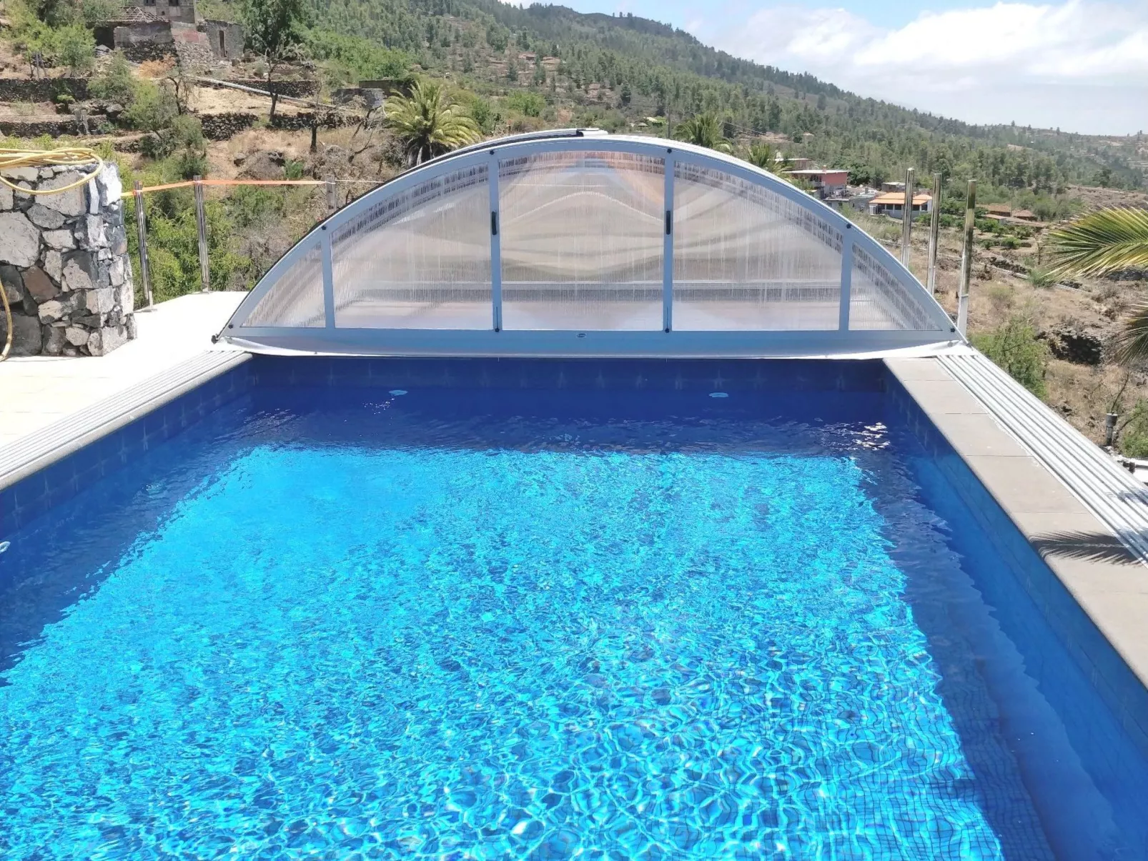 Nettes Ferienhaus in Tijarafe mit Privatem Pool und Panoramablick - Image-tags.info