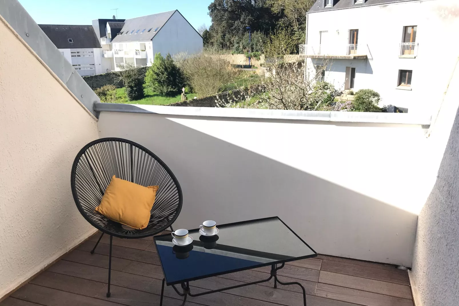 Comfortable flat in top location near the beach Audierne-Terrasbalkon