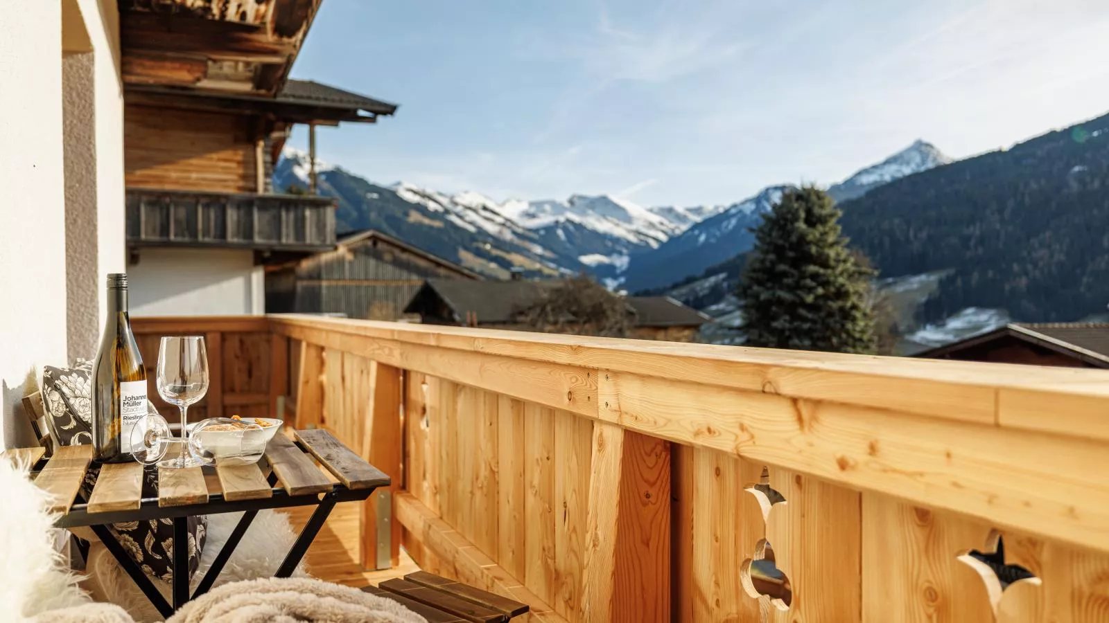 Tirola Hütte-Uitzicht winter