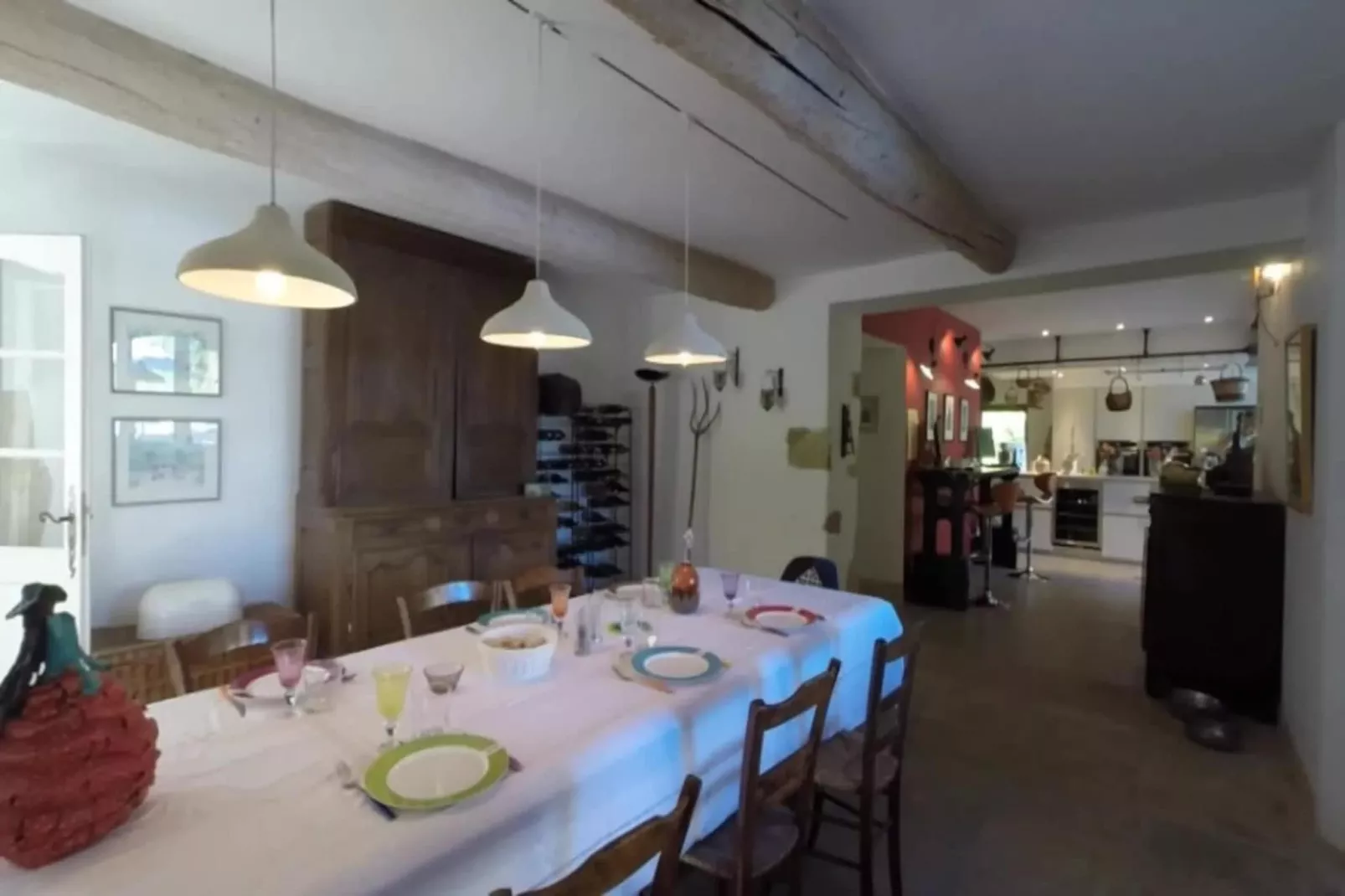 Villa provencale pour les amoureux de la nature en Lubéron-Eetkamer