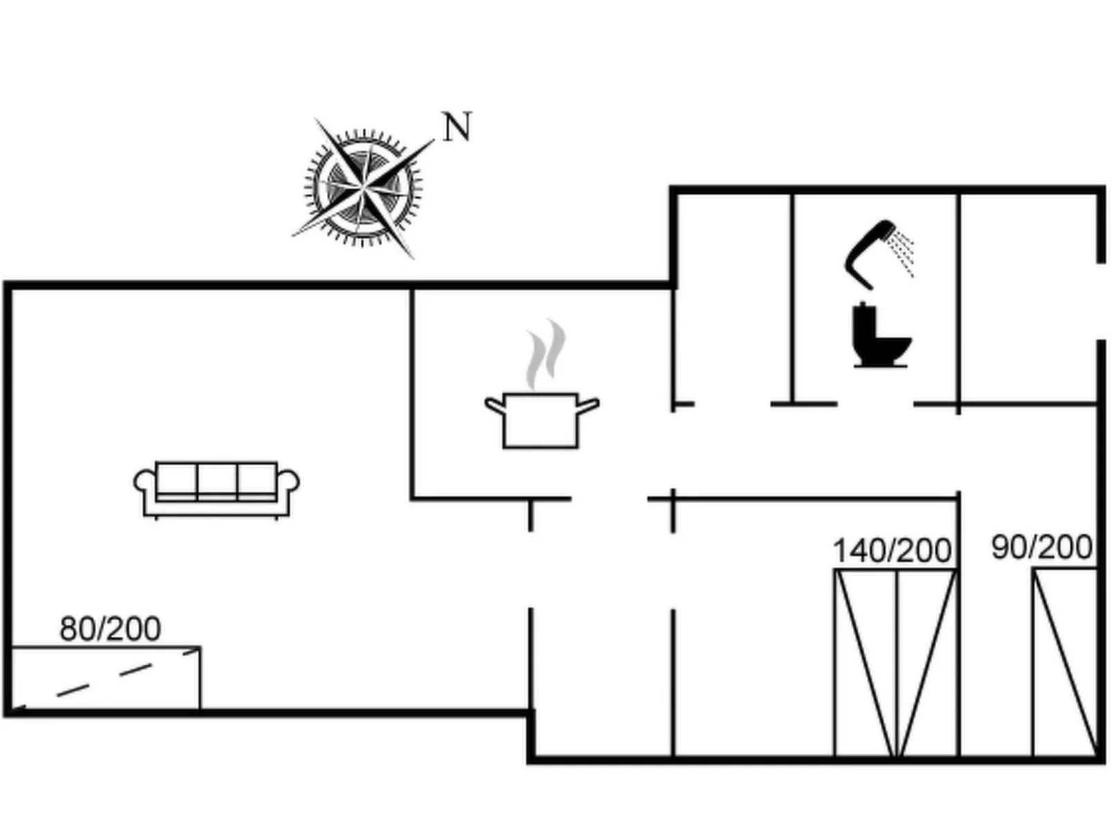 "Freding" - 450m from the sea-Binnen