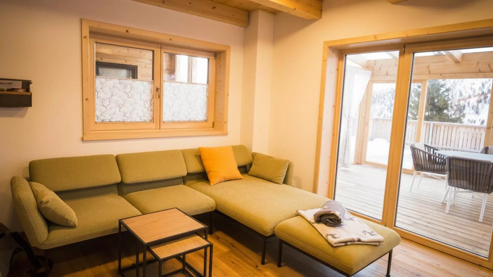 Designchalet Heidi Alm-Woonkamer