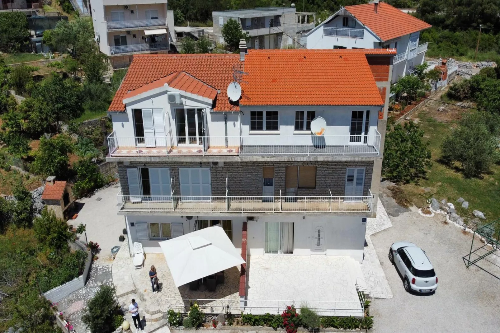 Apartments Semafor - One Bedroom Apartment with Terrace and Sea View A4 - Buitenlucht