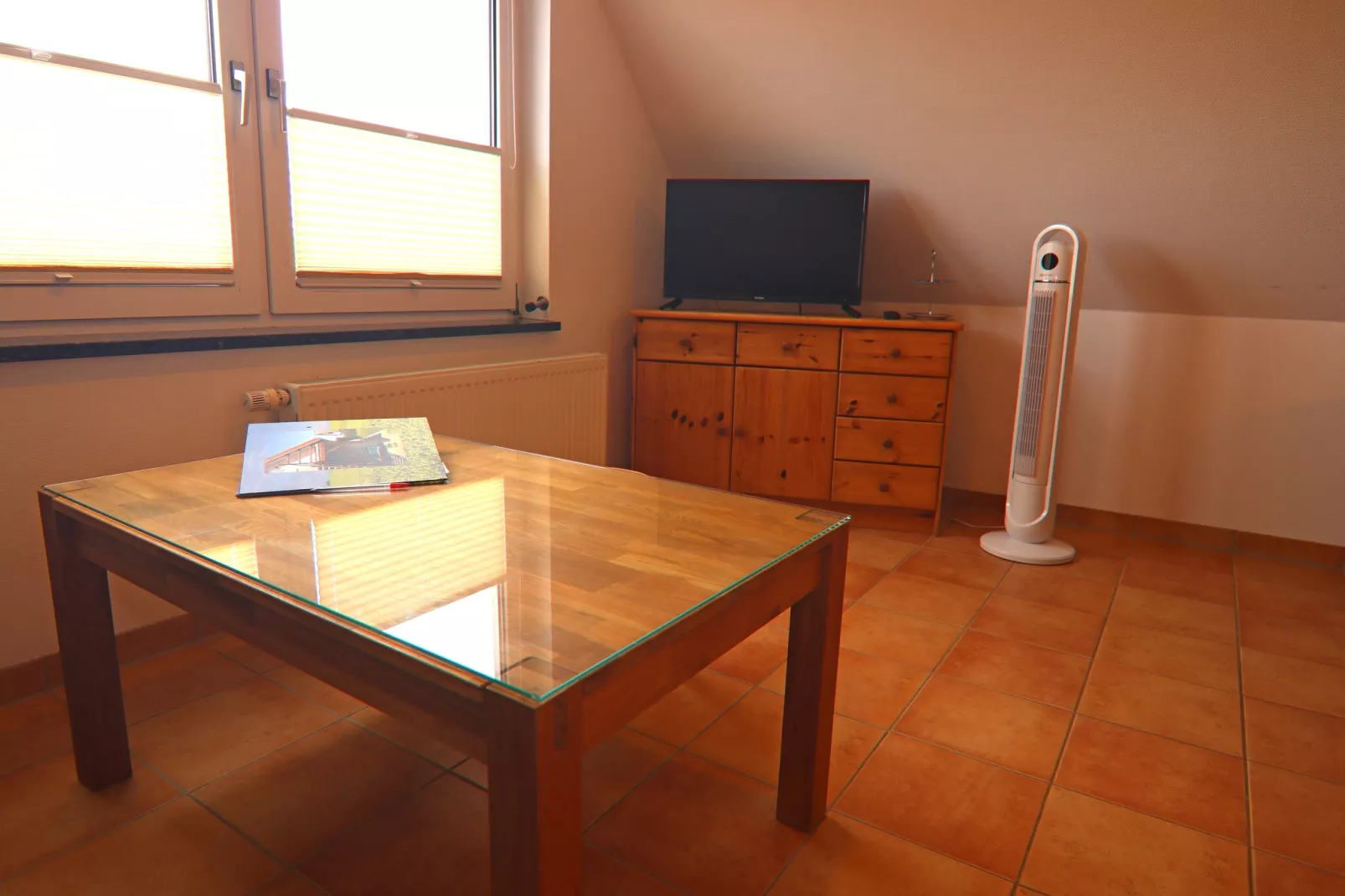 Ferienwohnung Eva mit Meerblick - strandnah - Woonkamer