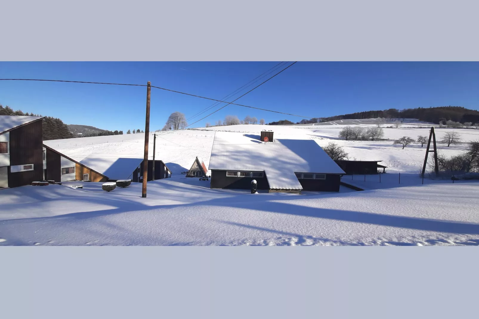 Dachsbau-Exterieur winter