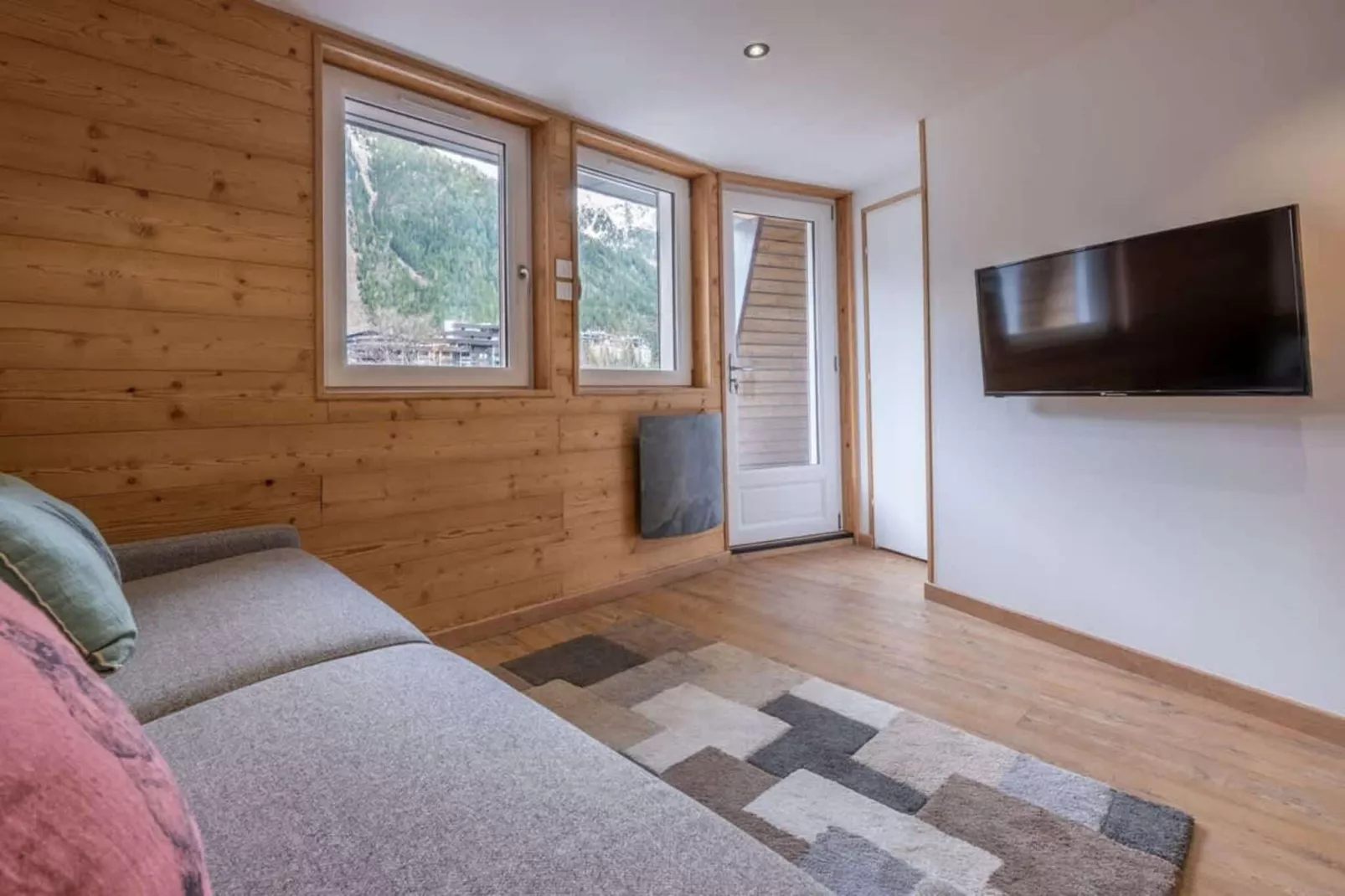 Appartement "chalet" avec parking vue imprenable-Woonkamer