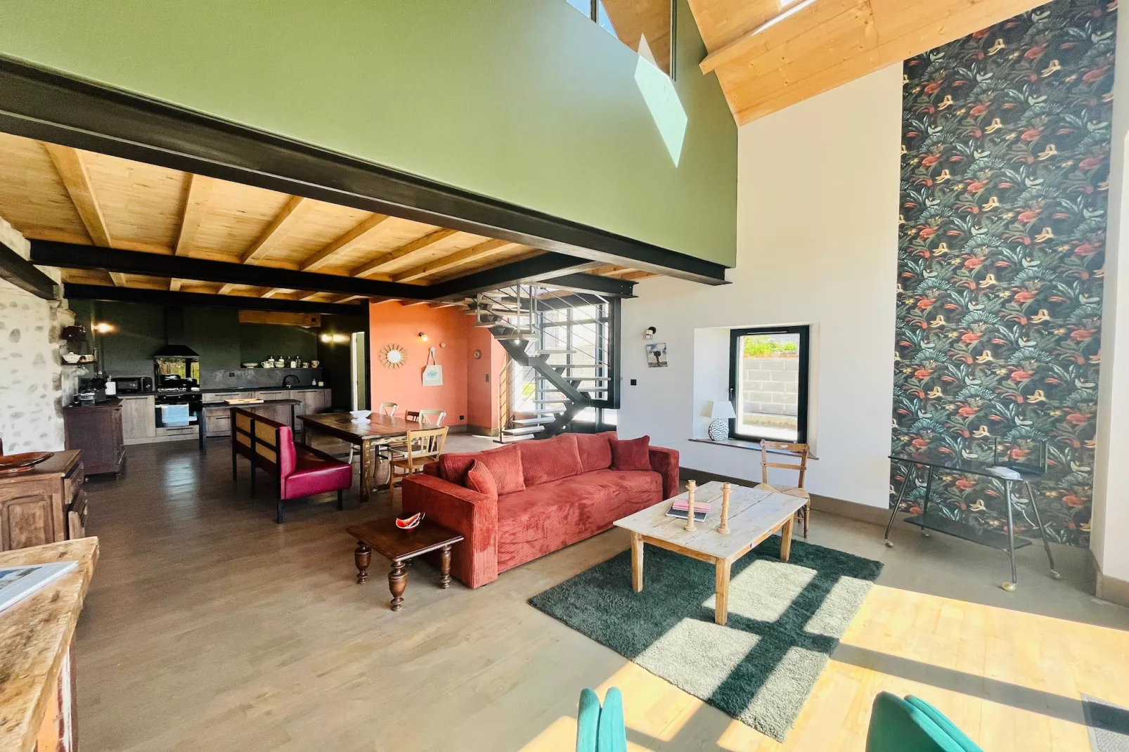 Maison de Vacances XXL Gouville sur mer-Woonkamer