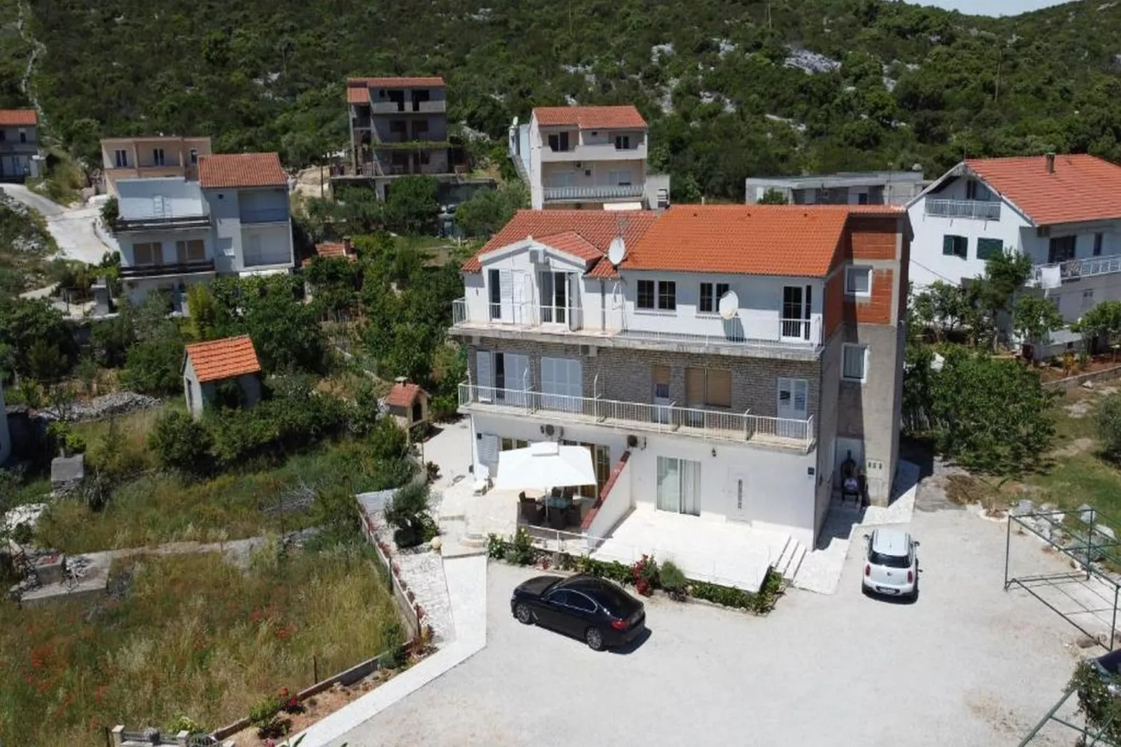 Apartments Semafor - One Bedroom Apartment with Terrace and Sea View A4 - Buitenlucht