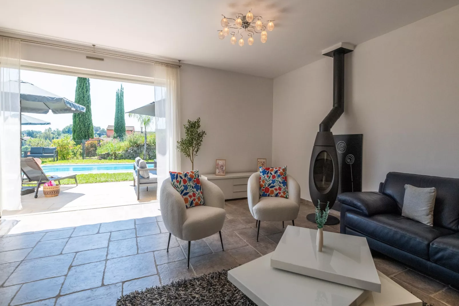 Villa Calade-Woonkamer