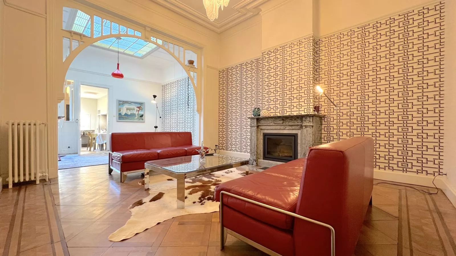 La Maison Bleue petite - Woonkamer