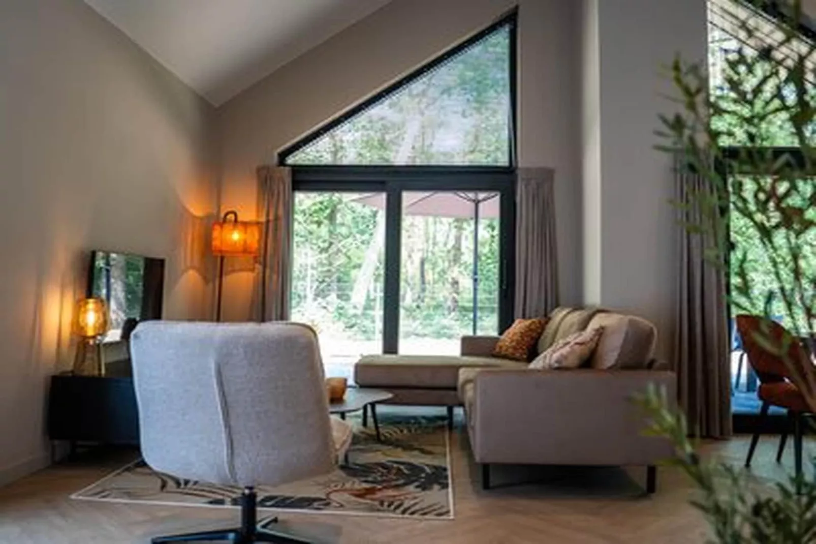 Ecovilla Boszicht Luxe-Woonkamer