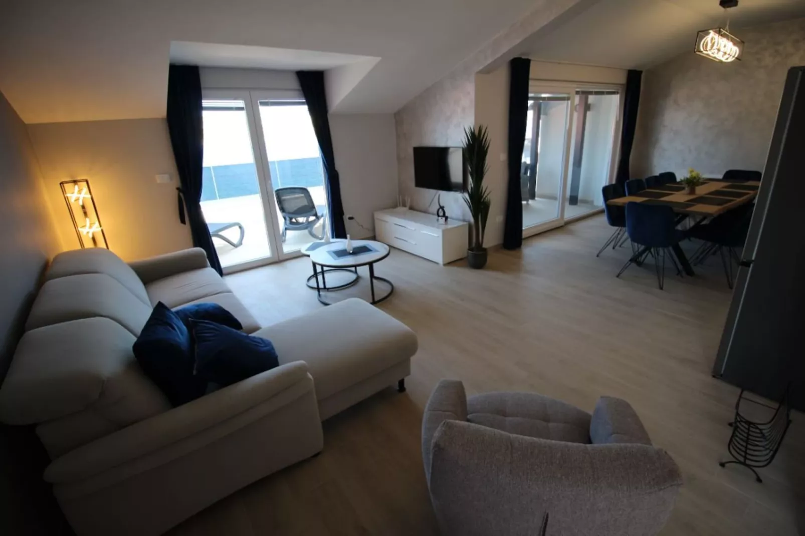 Penthouse - Typ 6plus2-Woonkamer