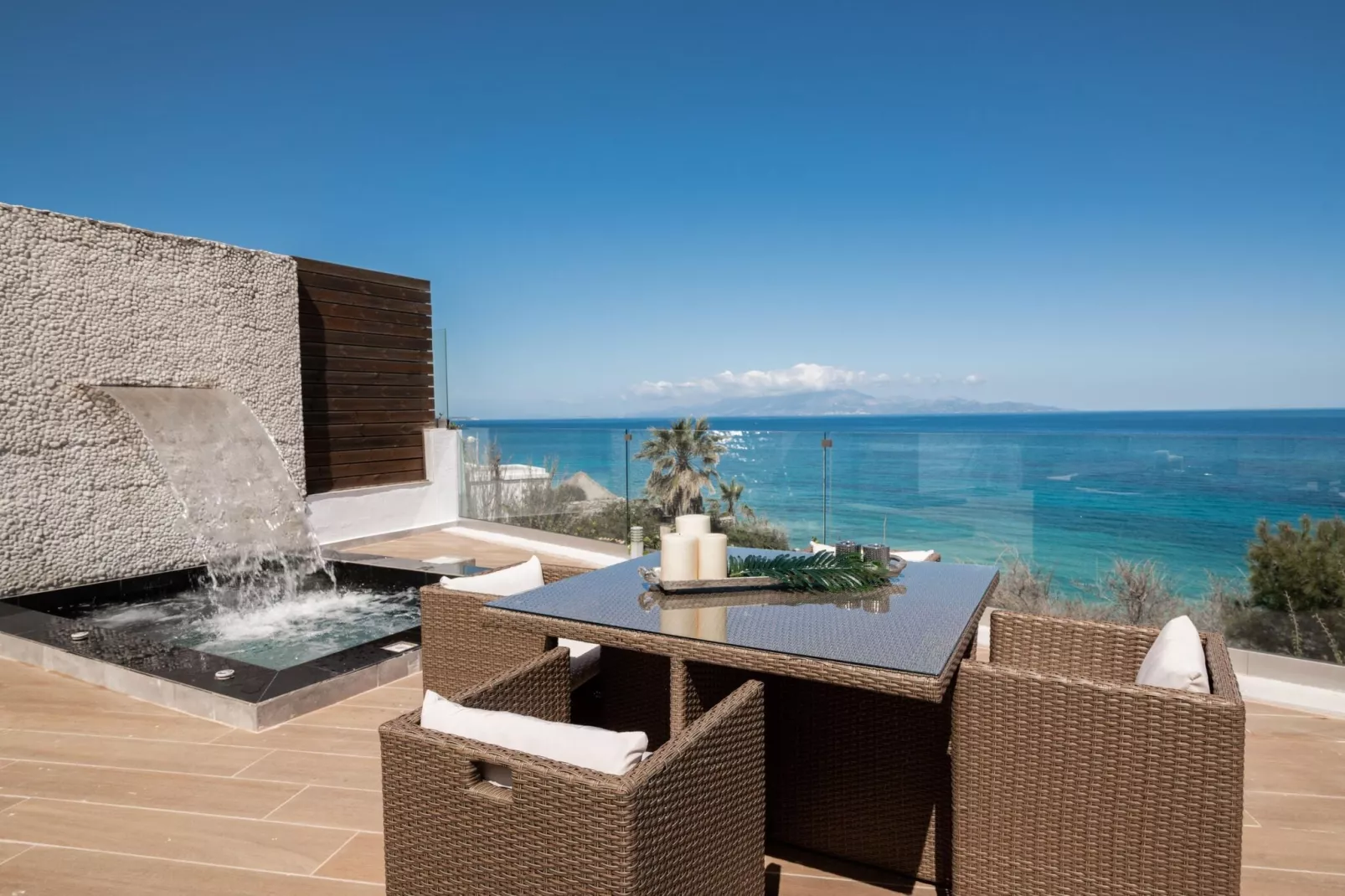 Luxury Villa Cavo Mare Meltemi-Terrasbalkon