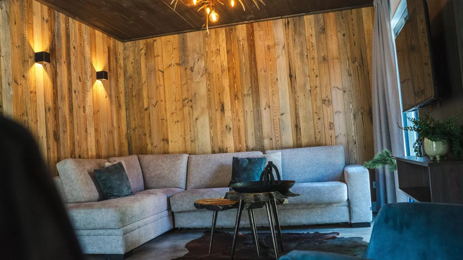 Bergchalet am See - Woonkamer