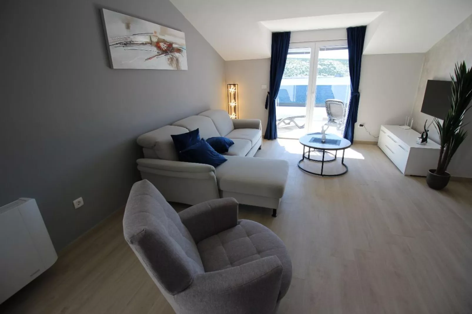 Penthouse - Typ 6plus2-Woonkamer
