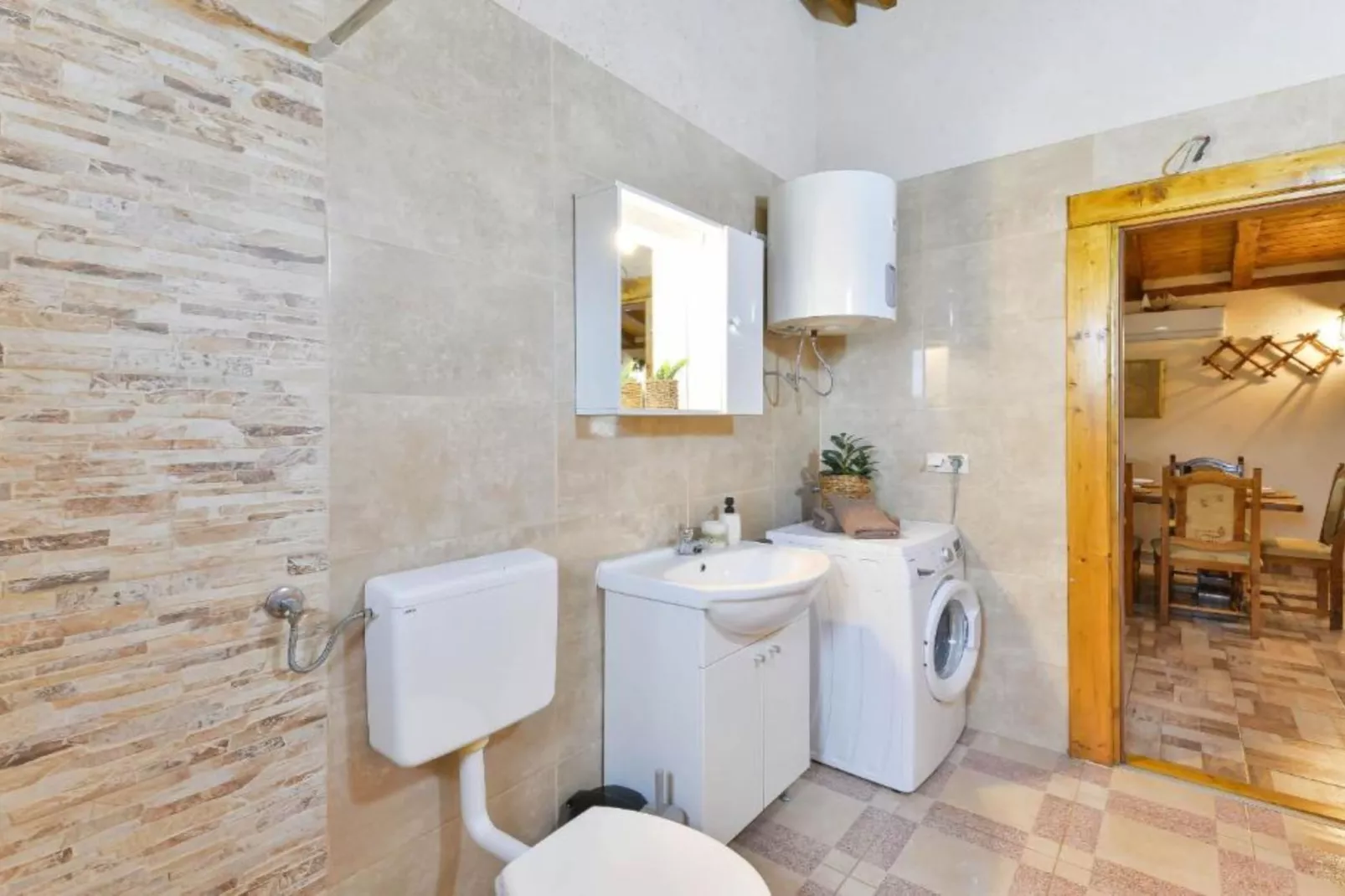 Holiday House Šimun - Three bedroom Holiday house with pool - Badkamer