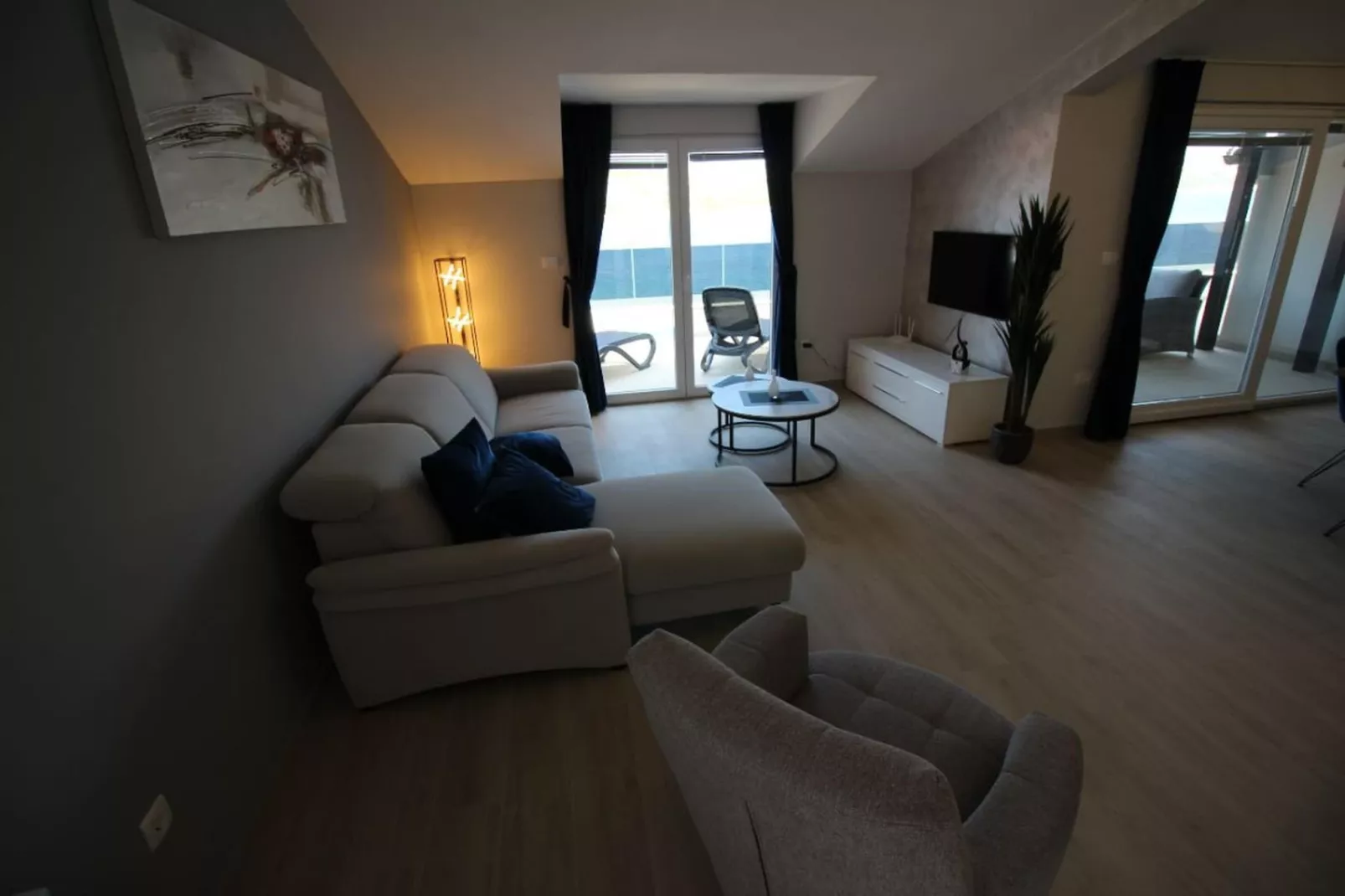 Penthouse - Typ 6plus2-Woonkamer