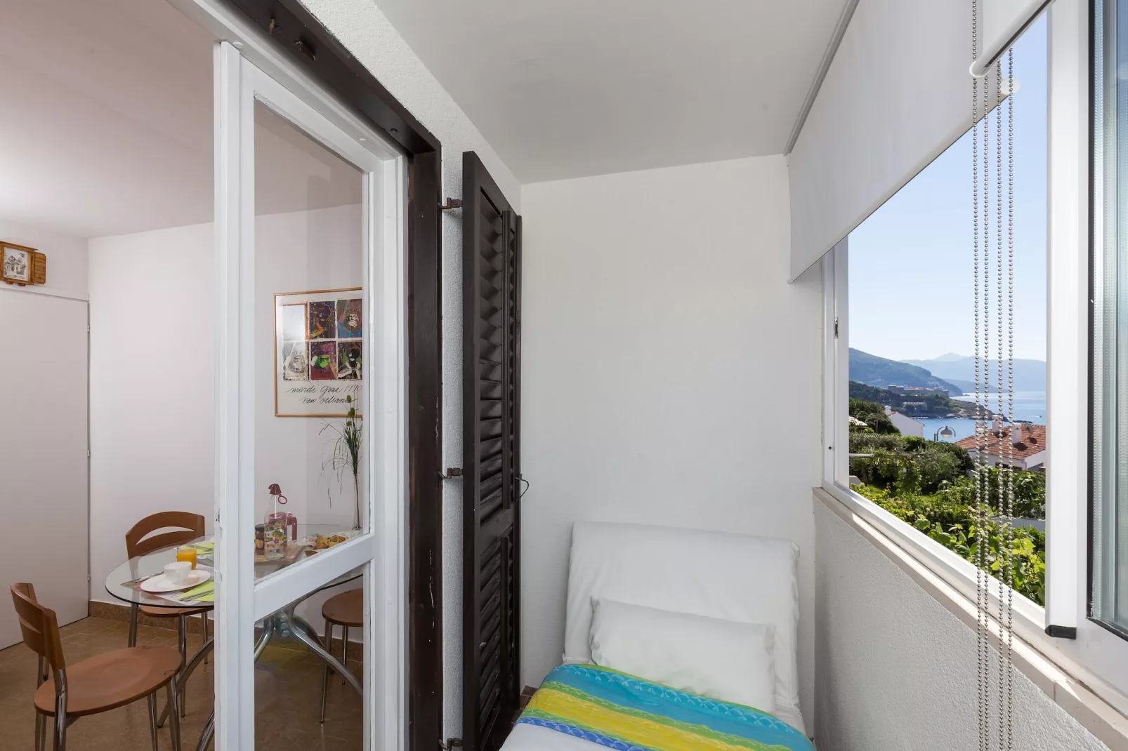 Apartment Nana-One Bedroom Apartment with Loggia and Sea View-Terrasbalkon