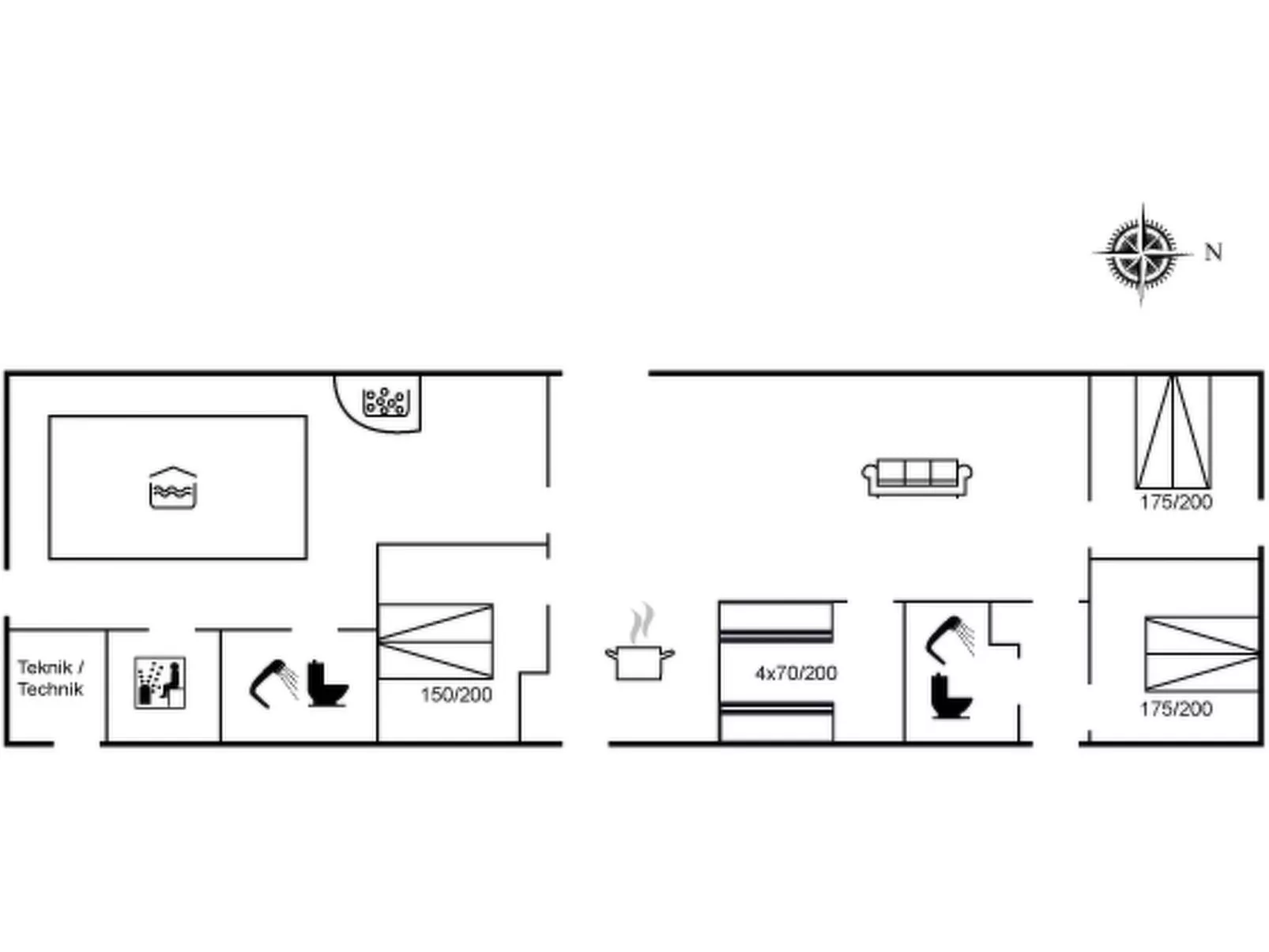 "Virpi" - 1.1km from the sea-Binnen