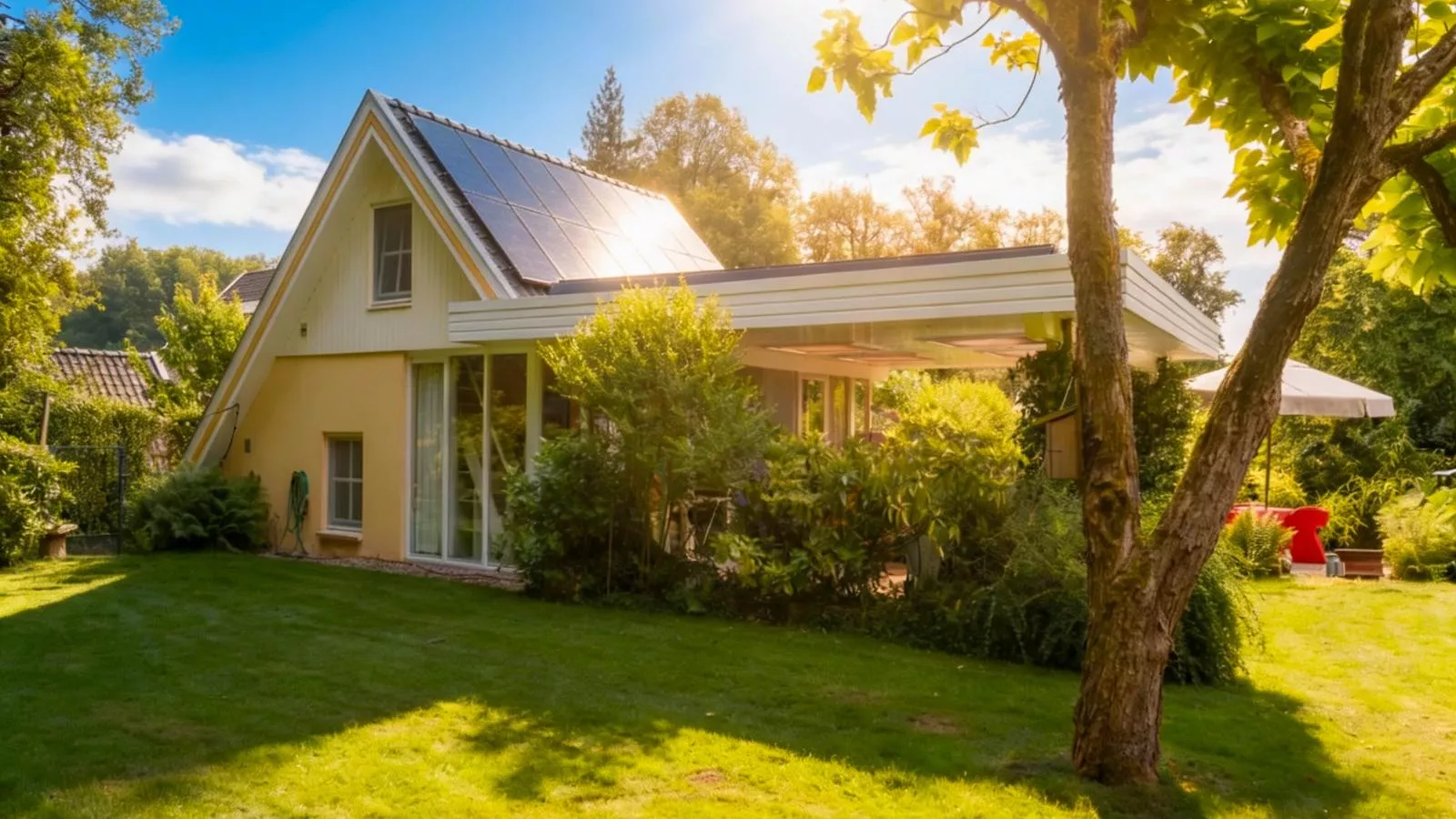 Wellnesshuisje Engelse Tuin-Buitenkant zomer