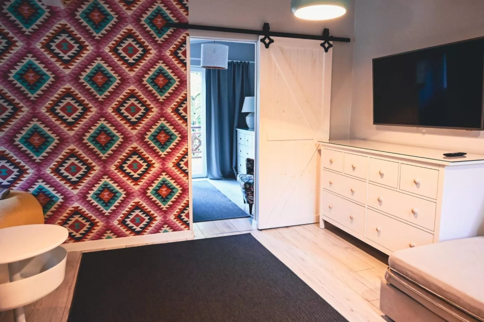 Dom w Starych Czaplach z domkiem na drzewie-Woonkamer